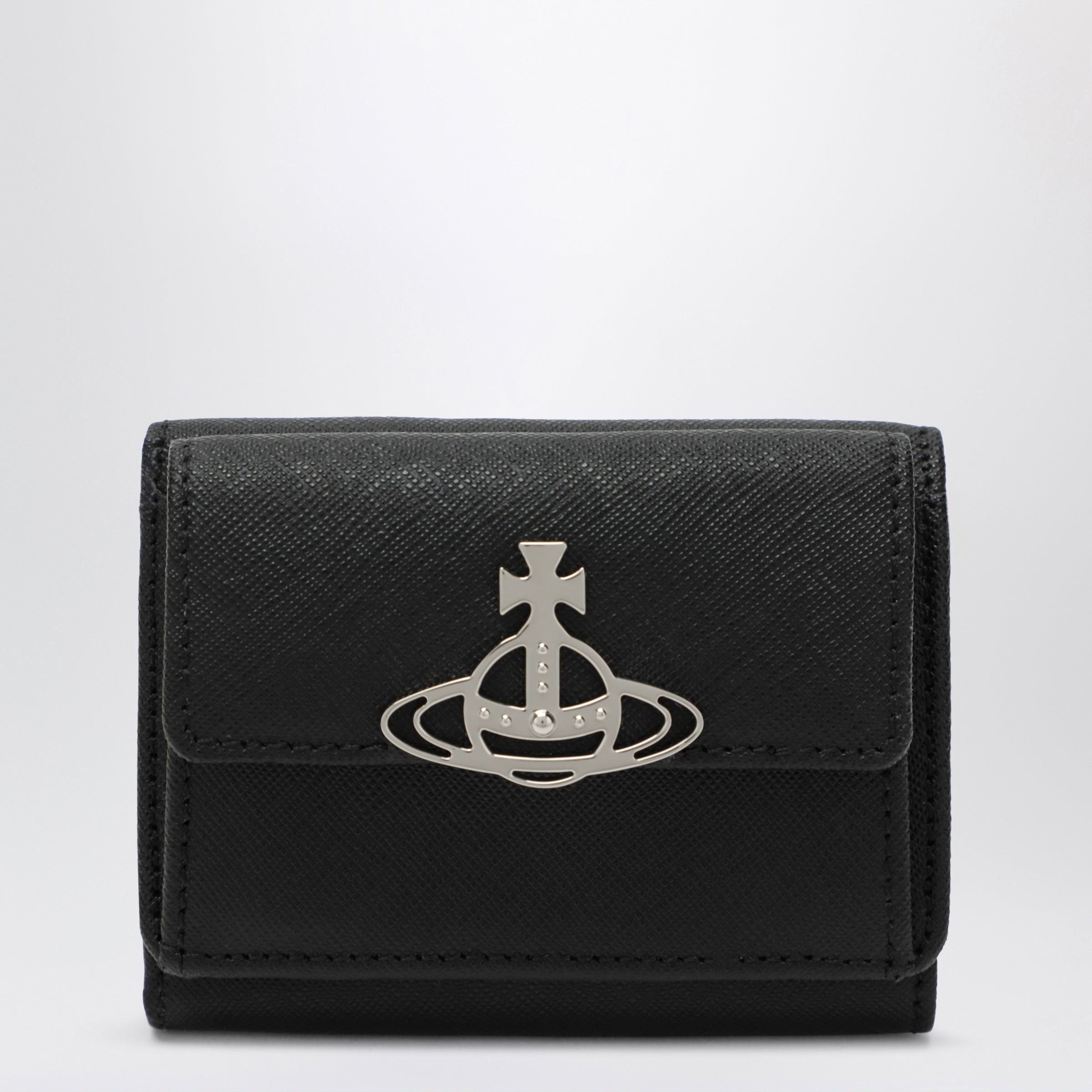 Vivienne Westwood Vivienne Westwood Black Leather Wallet With Orb Logo Size ONE SIZE - 1 Thumbnail