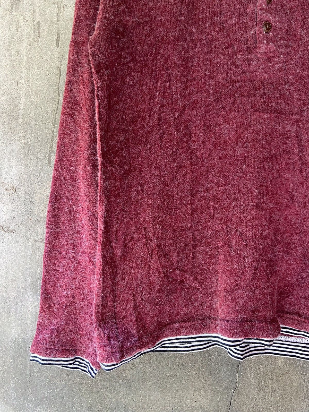 Japanese Brand DOUBLE LAYER STYLE ANOTHER SIDE SQUARE KNIT STRIPED Size US M / EU 48-50 / 2 - 5 Thumbnail