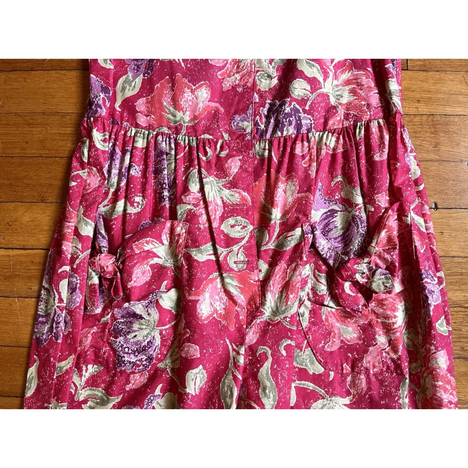 Laura Ashley VINTAGE Laura Ashley Floral Romper Jumpsuit Women's Small Pink 90s Size 28" / US 6 / IT 42 - 2 Thumbnail