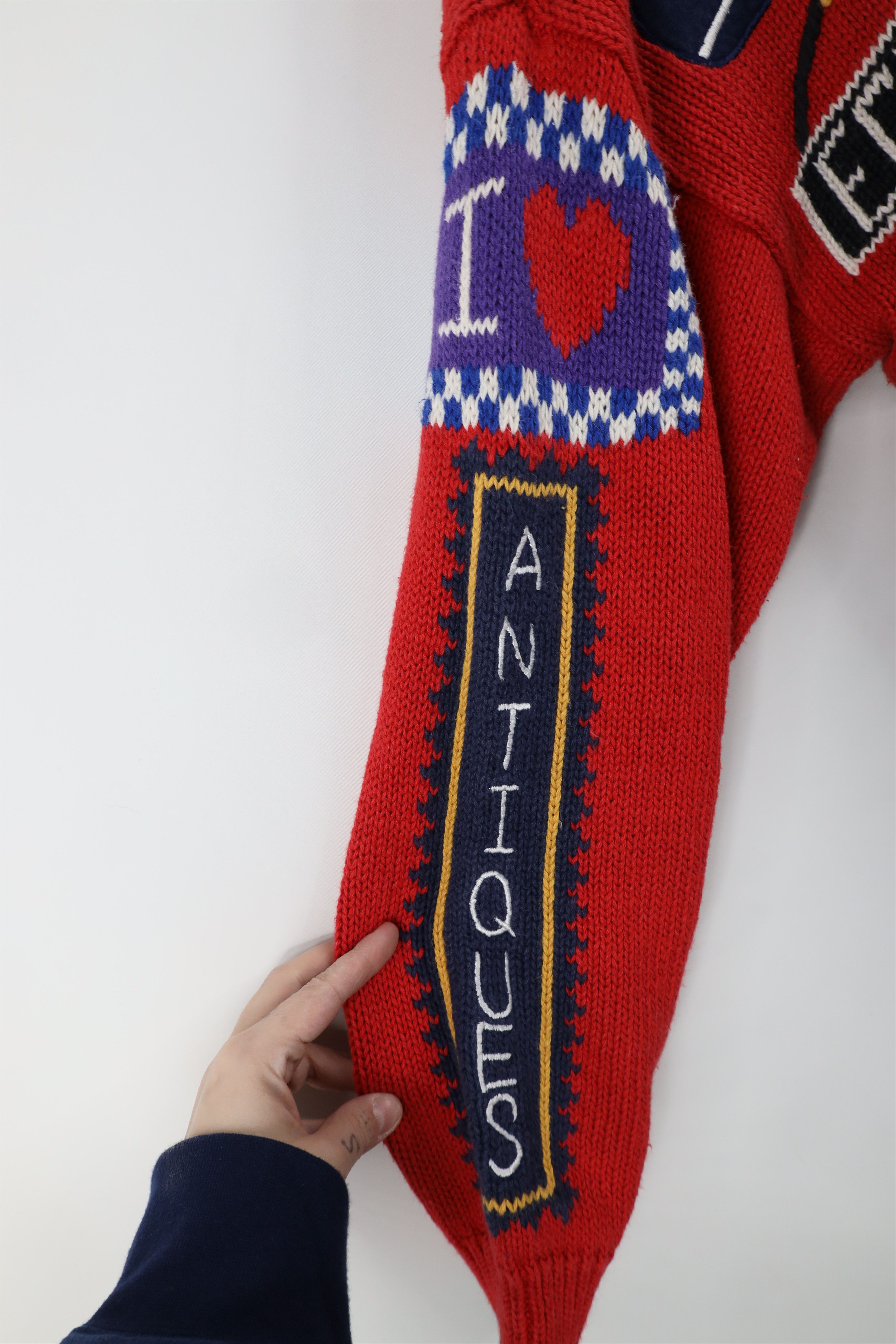 Vintage Vintage 90s Design Options Antiques Knit Cardigan Sweater Size L / US 10 / IT 46 - 4 Thumbnail