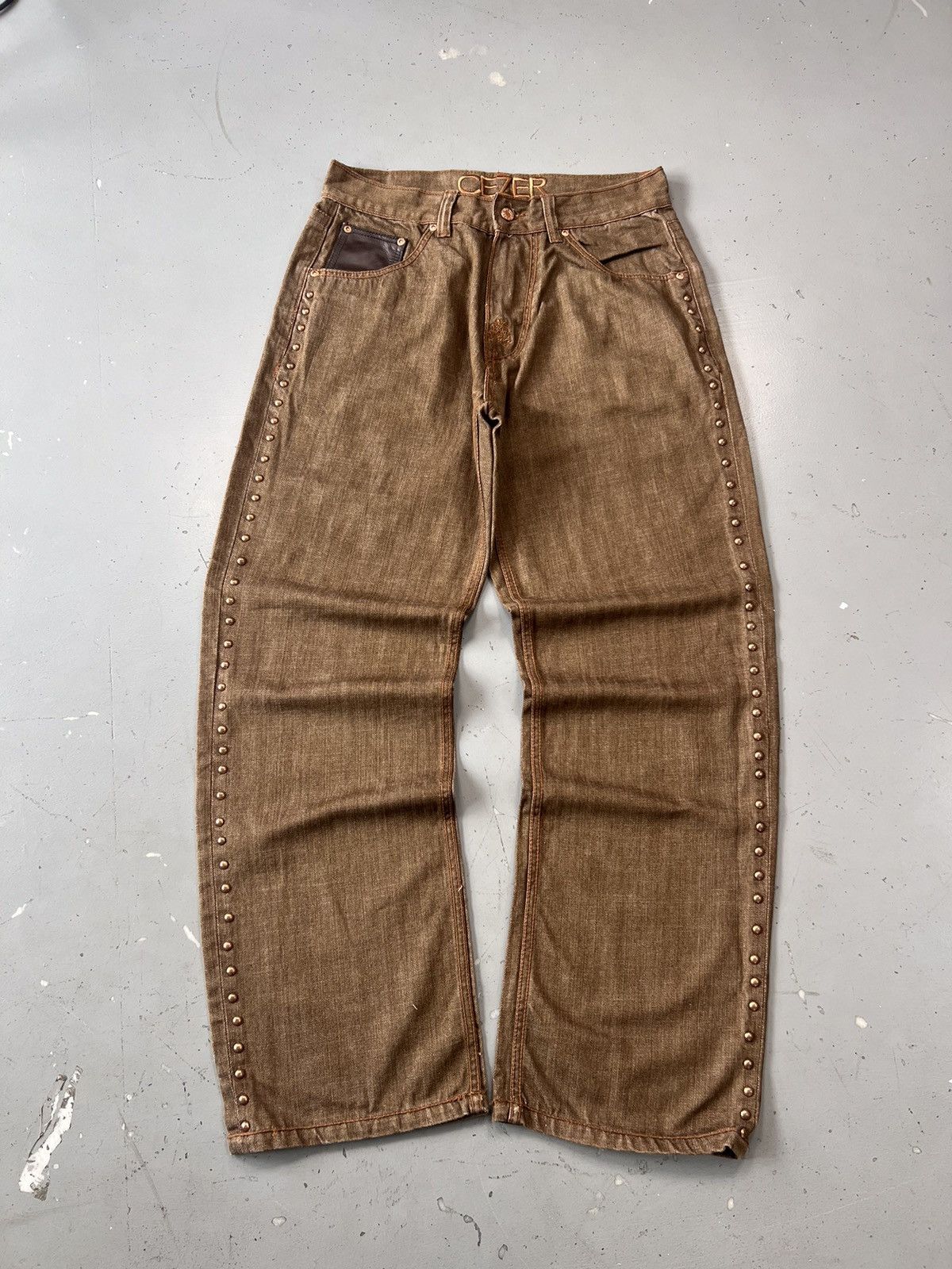 Vintage Crazy vintage cezer studs strips denim pant Size US 32 / EU 48 - 2 Thumbnail