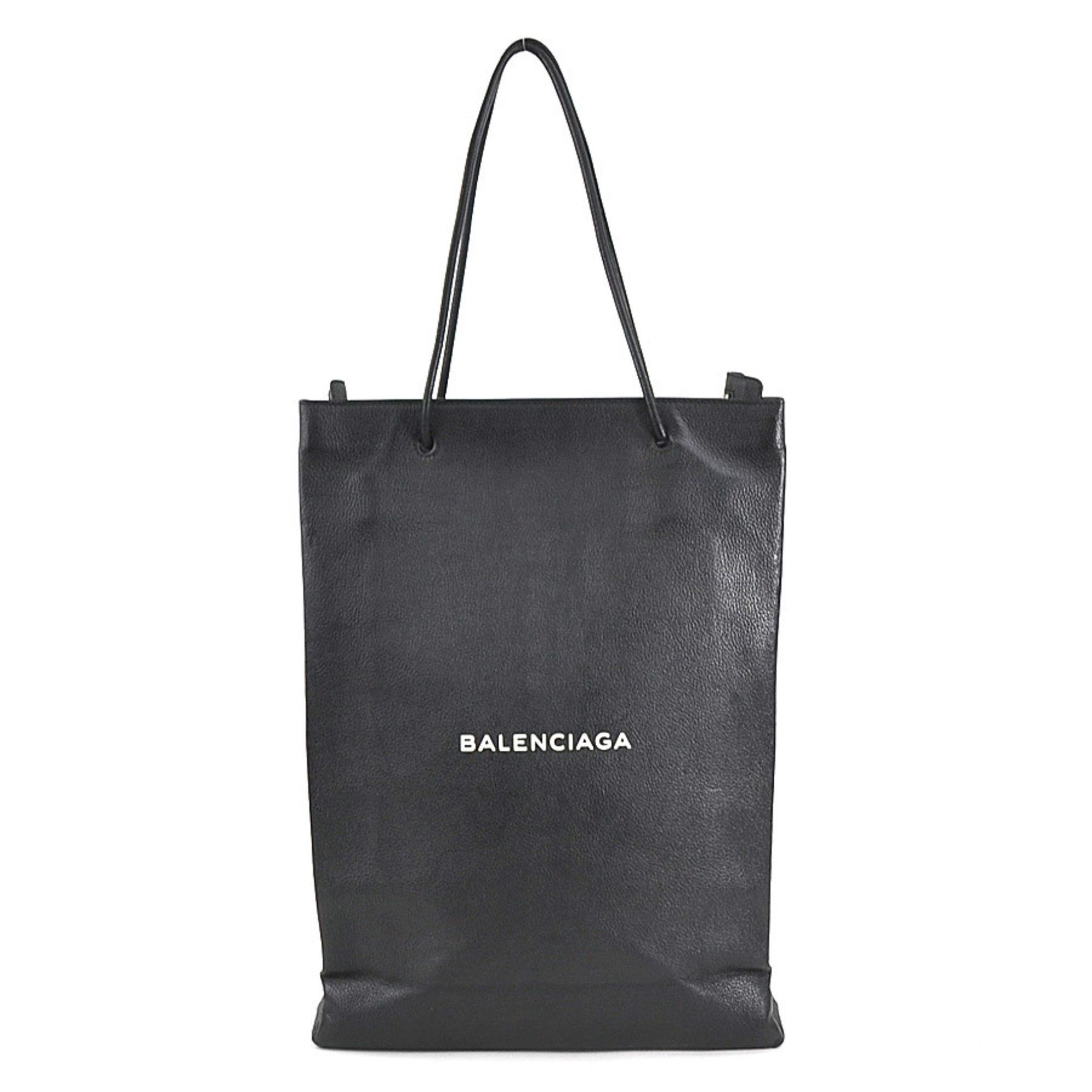 image of Balenciaga Shoulder Bag North South M Leather Black Unisex 482545 R9966A, Women's