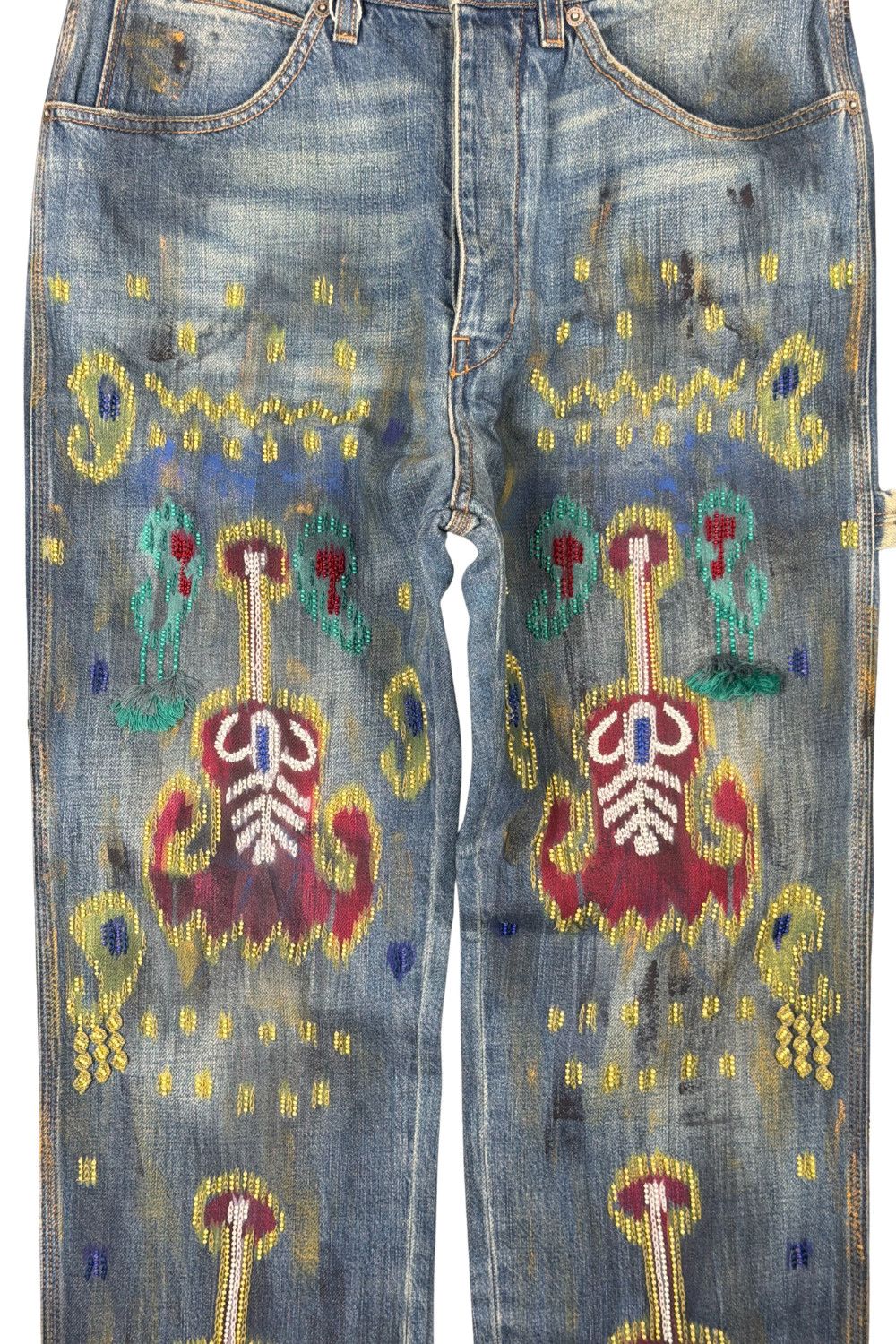 Ralph Lauren Purple Label Ralph Lauren Purple Label Hand-Beaded Artisanal Denim Size 28" / US 6 / IT 42 - 23 Thumbnail
