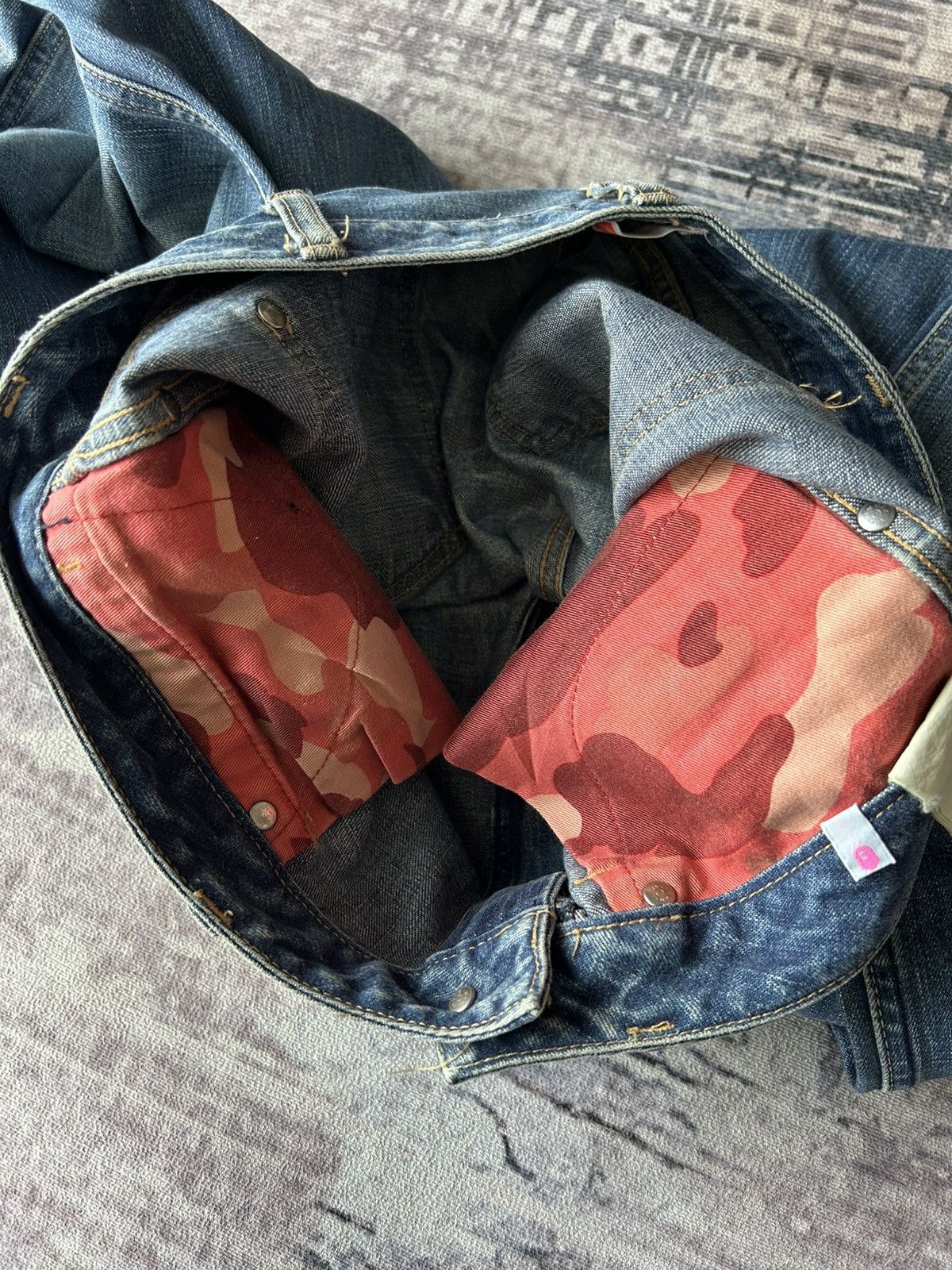 Bape Bape Back Print *A Bathing Ape* Jeans Size 33" - 11 Thumbnail