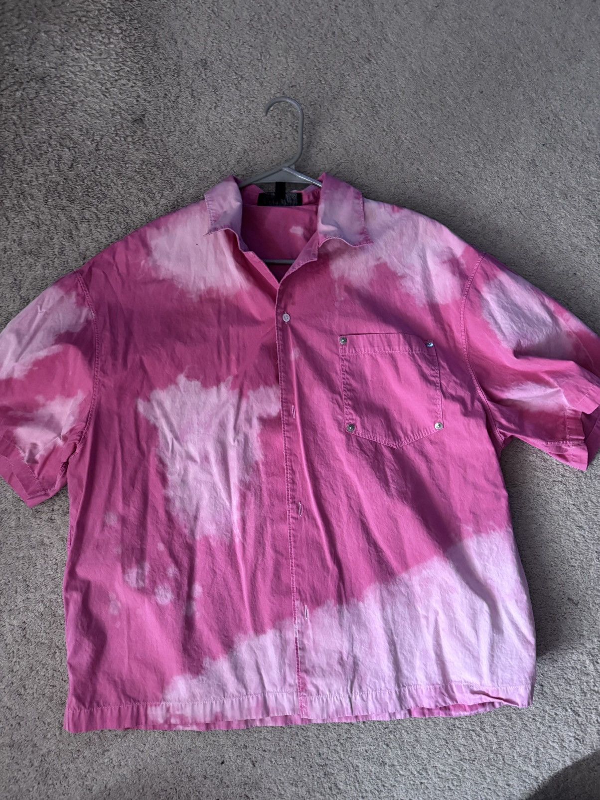 Purple Brand Purple Brand pink Tie Dye short sleeve button up Medium Size US M / EU 48-50 / 2 - 1 Thumbnail