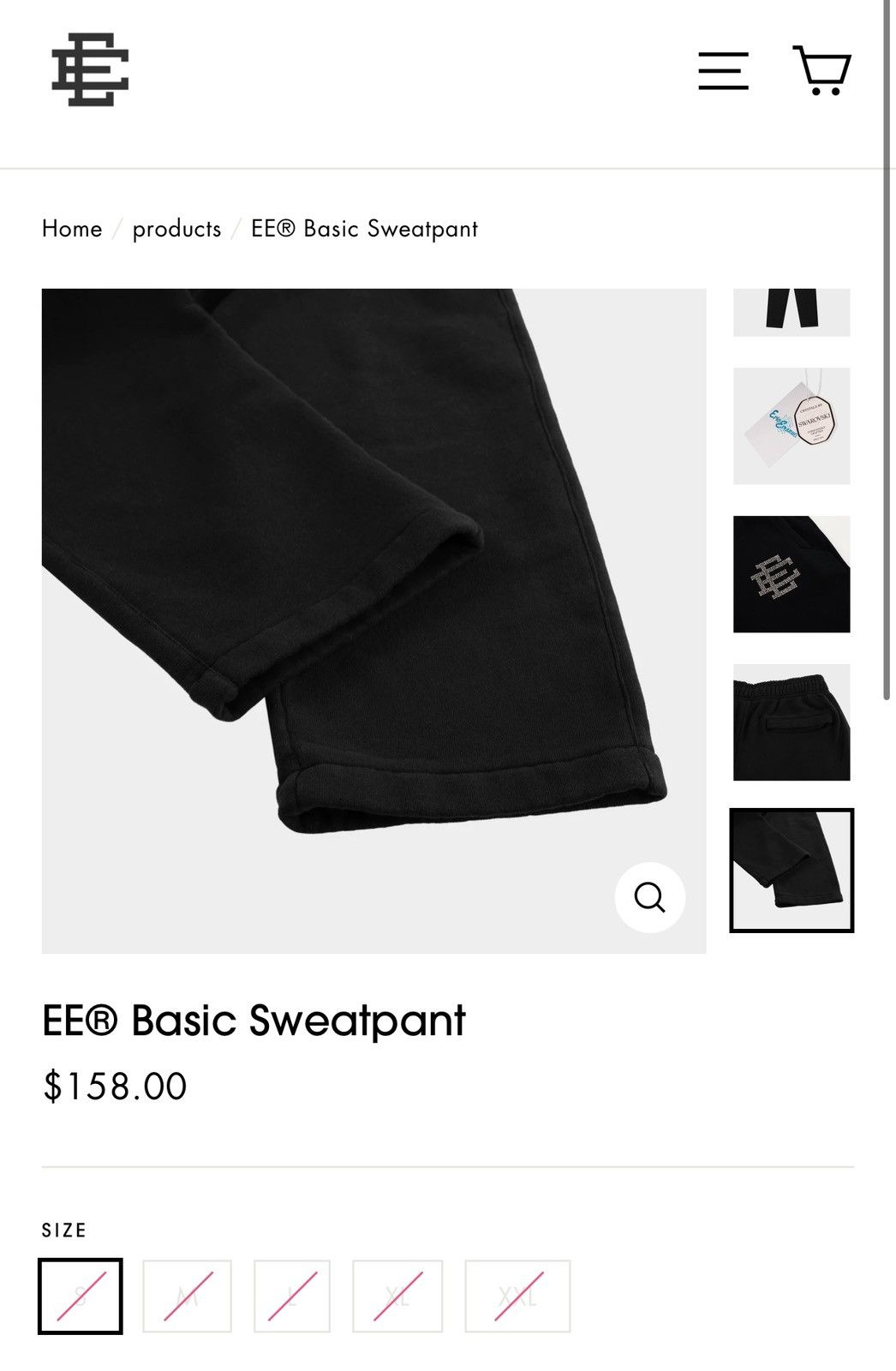 Eric Emanuel NEW Eric Emanuel x Swarovski Basic Sweatpant Medium Size US 34 / EU 50 - 12 Thumbnail