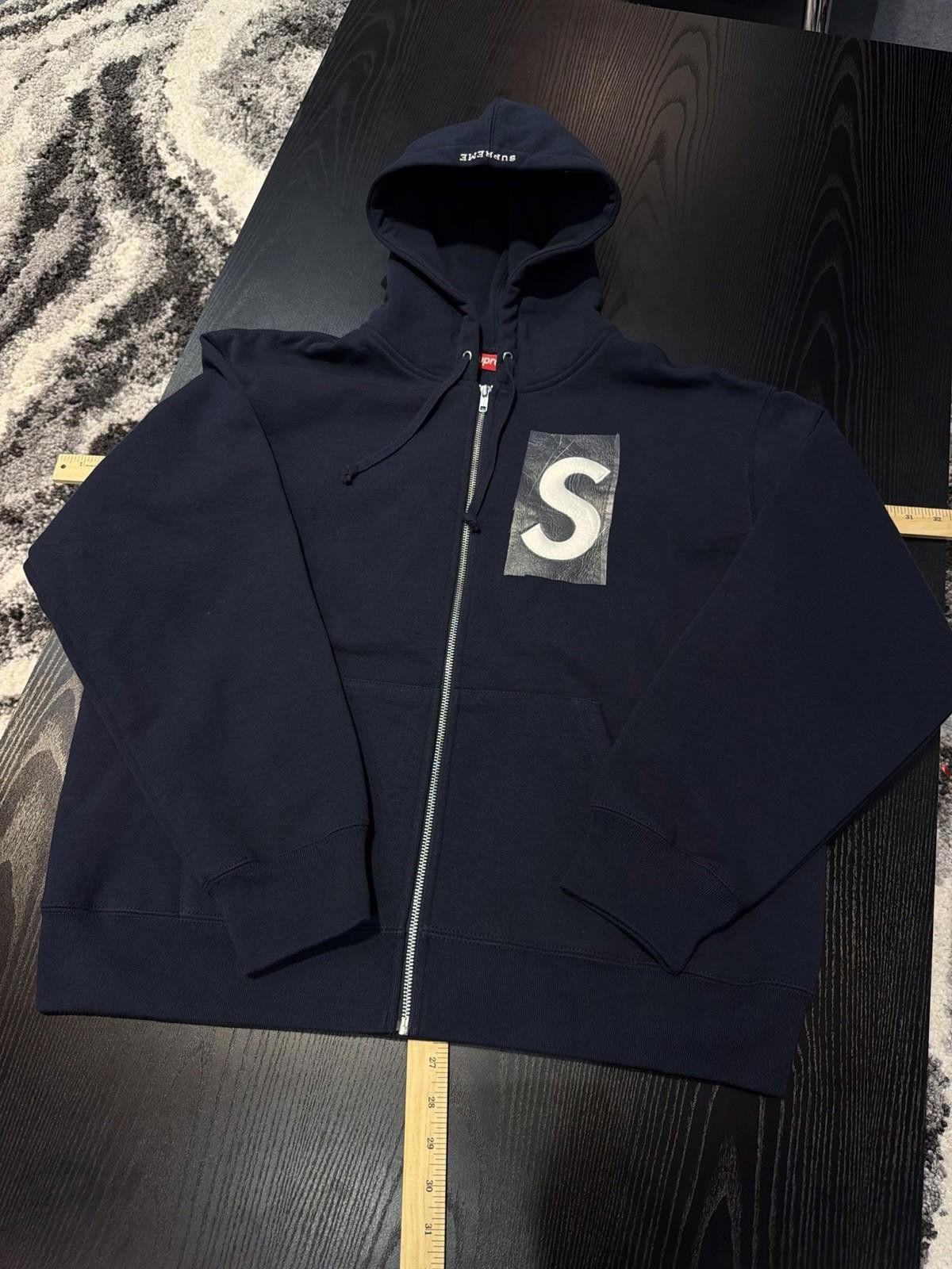 Supreme Supreme S Logo Zip Up Hooded Sweatshirt Navy Blue (M) NEW Size US M / EU 48-50 / 2 - 5 Thumbnail