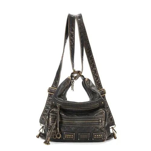 Vintage Women Multi-funtional Soft Shoulder Bag Size ONE SIZE - 4 Thumbnail