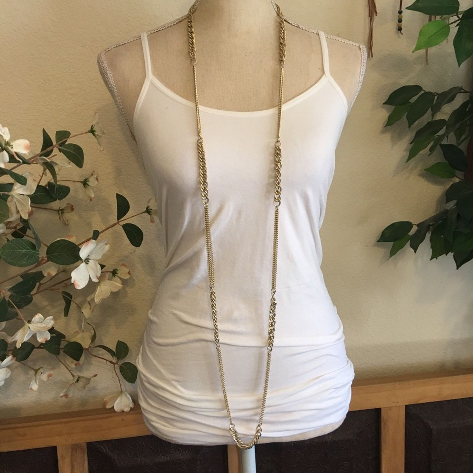 Vintage Vintage 70s gold tone long chain necklace Size ONE SIZE - 1 Thumbnail