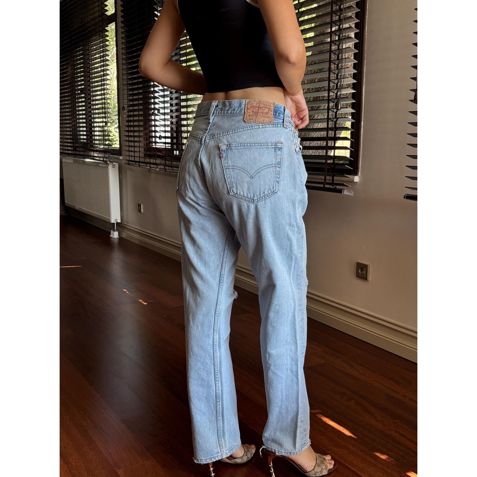 Levi's Levi's 501 W36 L30 USA Made 90s Light Wash Raw Hem Archive Size US 36 / EU 52 - 2 Thumbnail