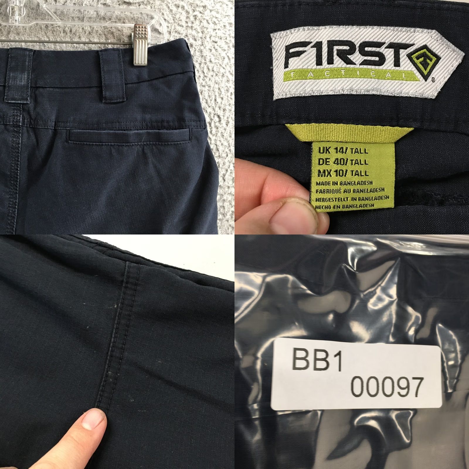 Vintage First Tactical Pants Womens 14 Tall Blue Cargo Ripstop Zip Fly Pockets Classic, Modern, Army Mens Womens Girls Boys Size 36" / US 14 / IT 50 - 10 Thumbnail