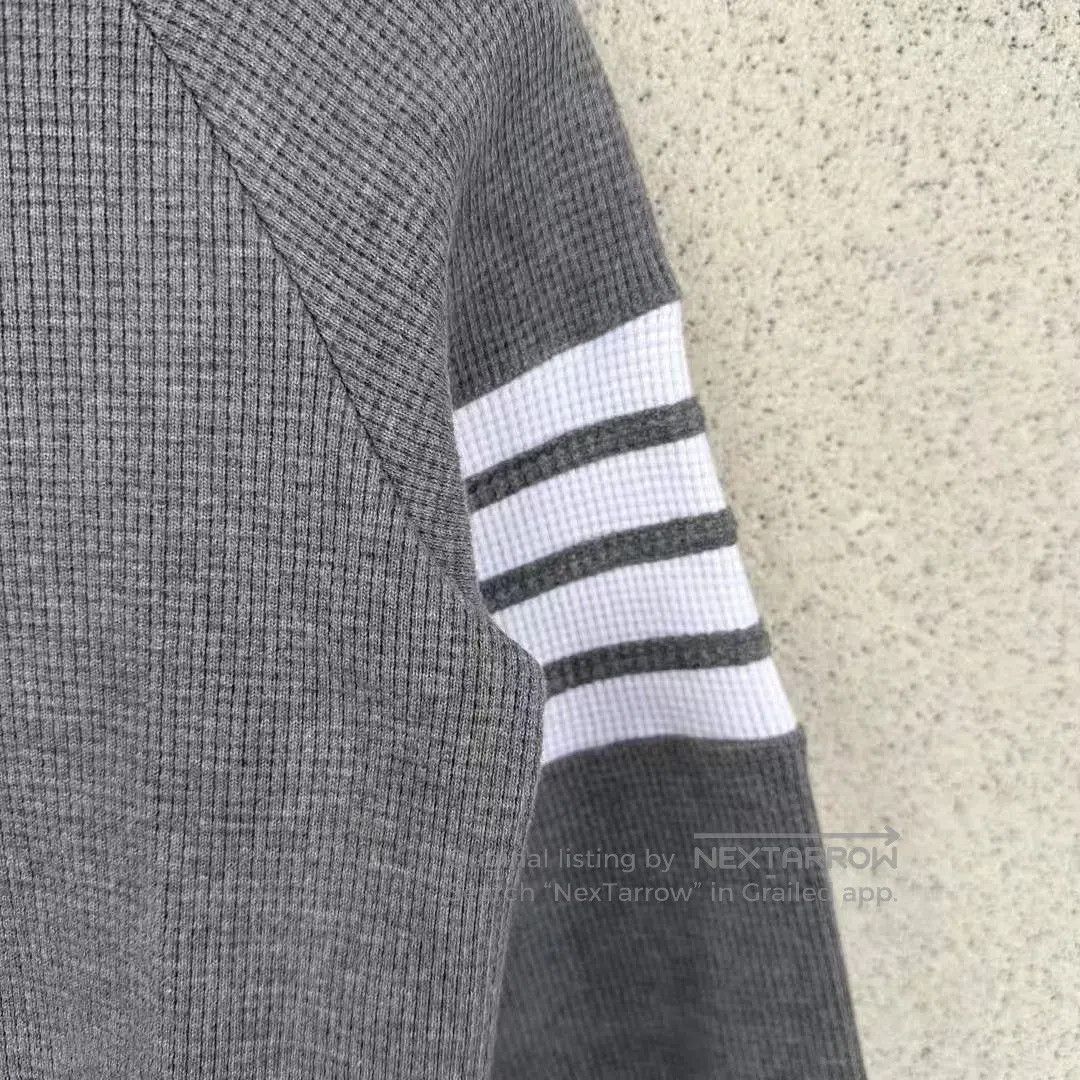 Japanese Brand Thom Browne Waffle Knit Sweatshirt. Size US L / EU 52-54 / 3 - 3 Thumbnail