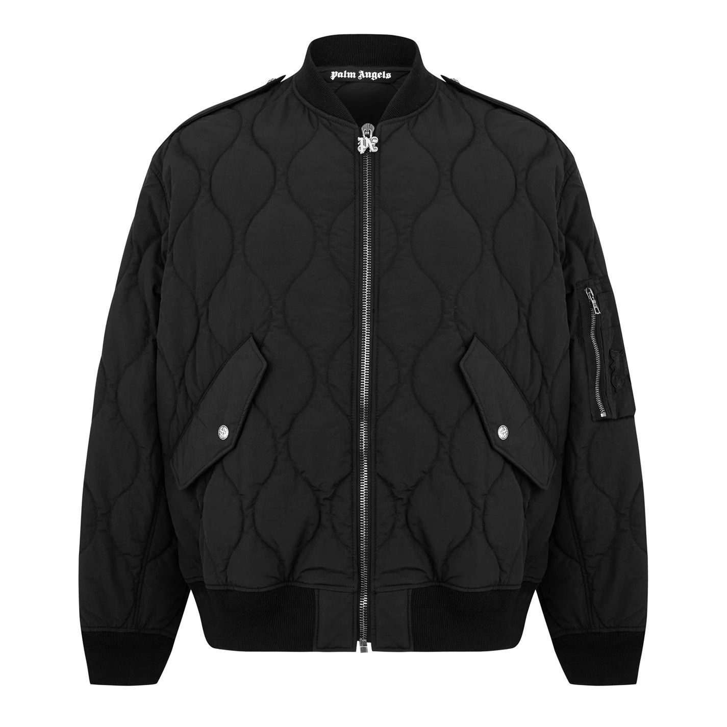 Palm Angels o1g2r1mq0426 Monogram Bomber Jacket in Black Size US L / EU 52-54 / 3 - 1 Thumbnail