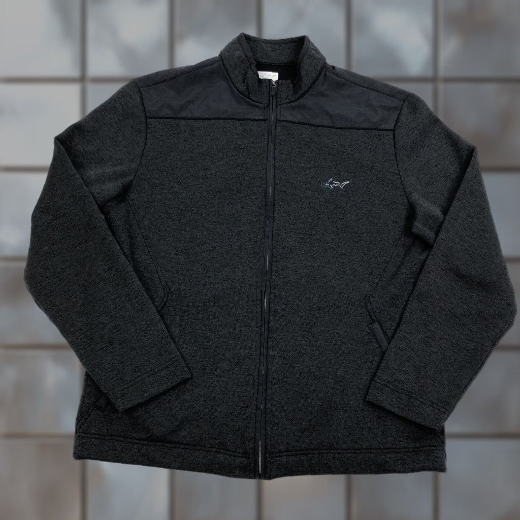 Vintage Greg Norman Men's Activewear Jacket Full Zip Gray Black L Golf Size US L / EU 52-54 / 3 - 1 Thumbnail