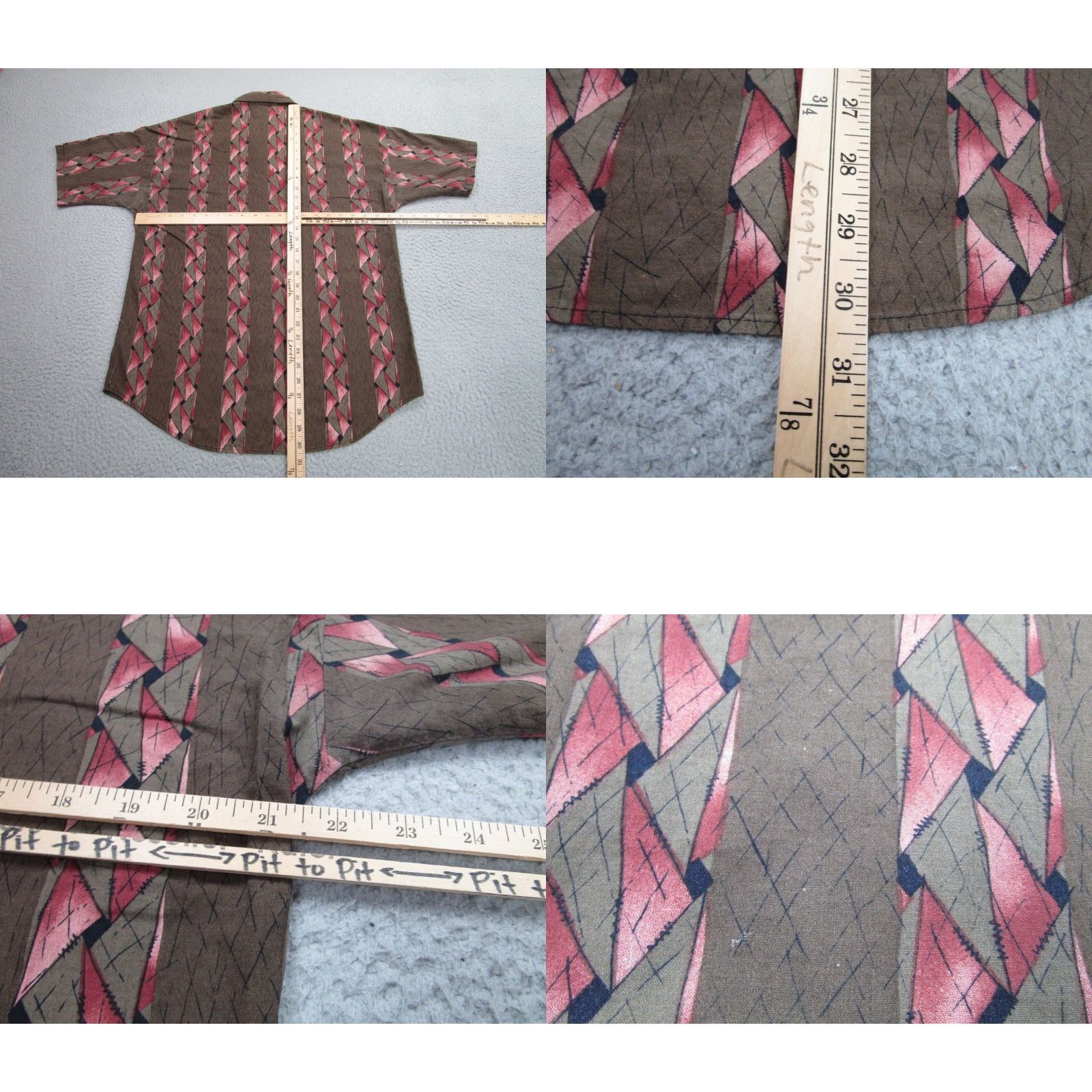 Vintage VINTAGE Triumph California Shirt Mens M Brown Red Argyle Diamond Rockabilly 90s Size US M / EU 48-50 / 2 - 8 Thumbnail