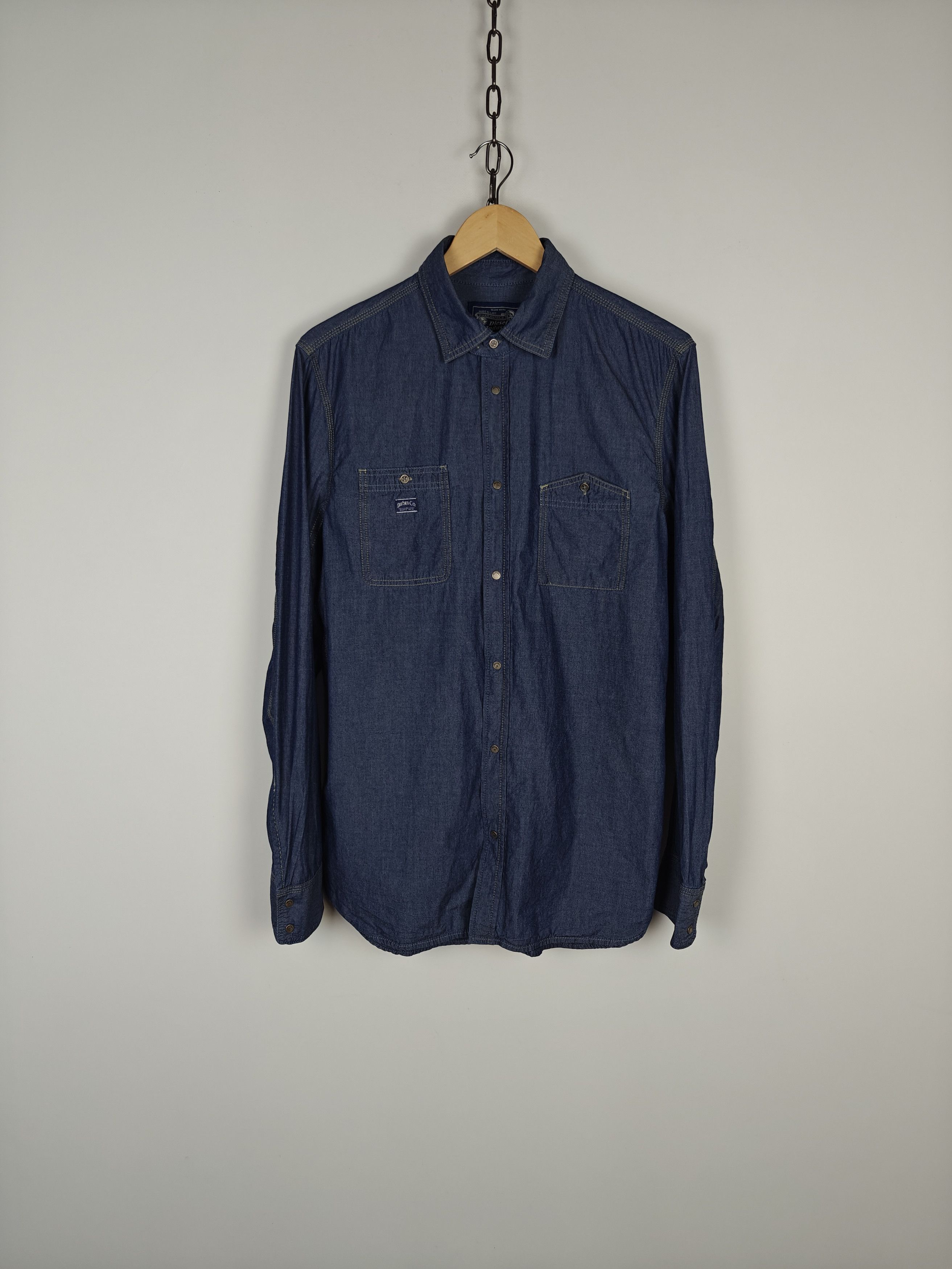 Diesel Diesel Industry Denim Shirt Blue size XL Size US XL / EU 56 / 4 - 1 Thumbnail