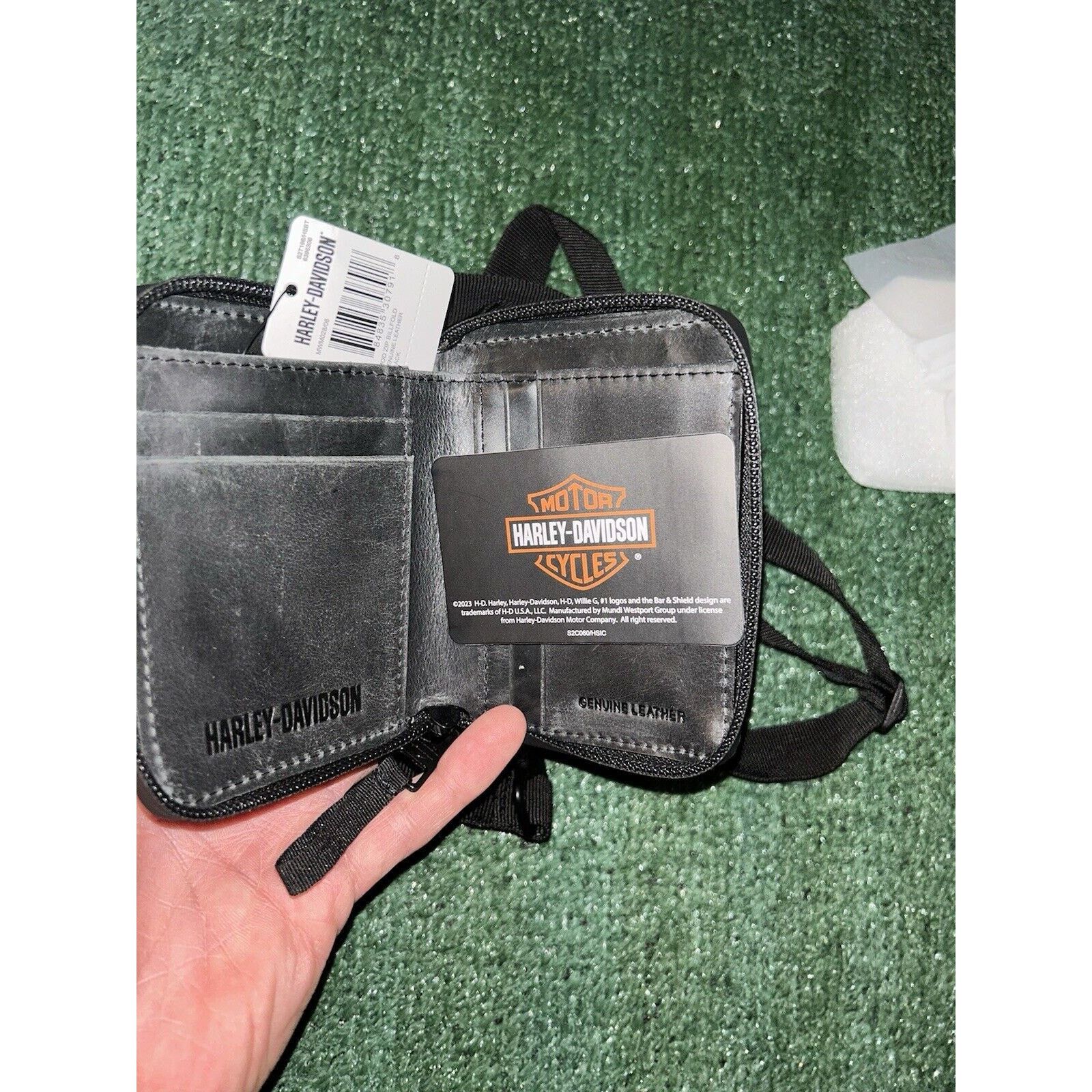 Vintage Harley Davidson Genuine Leather Wallet Size ONE SIZE - 7 Thumbnail