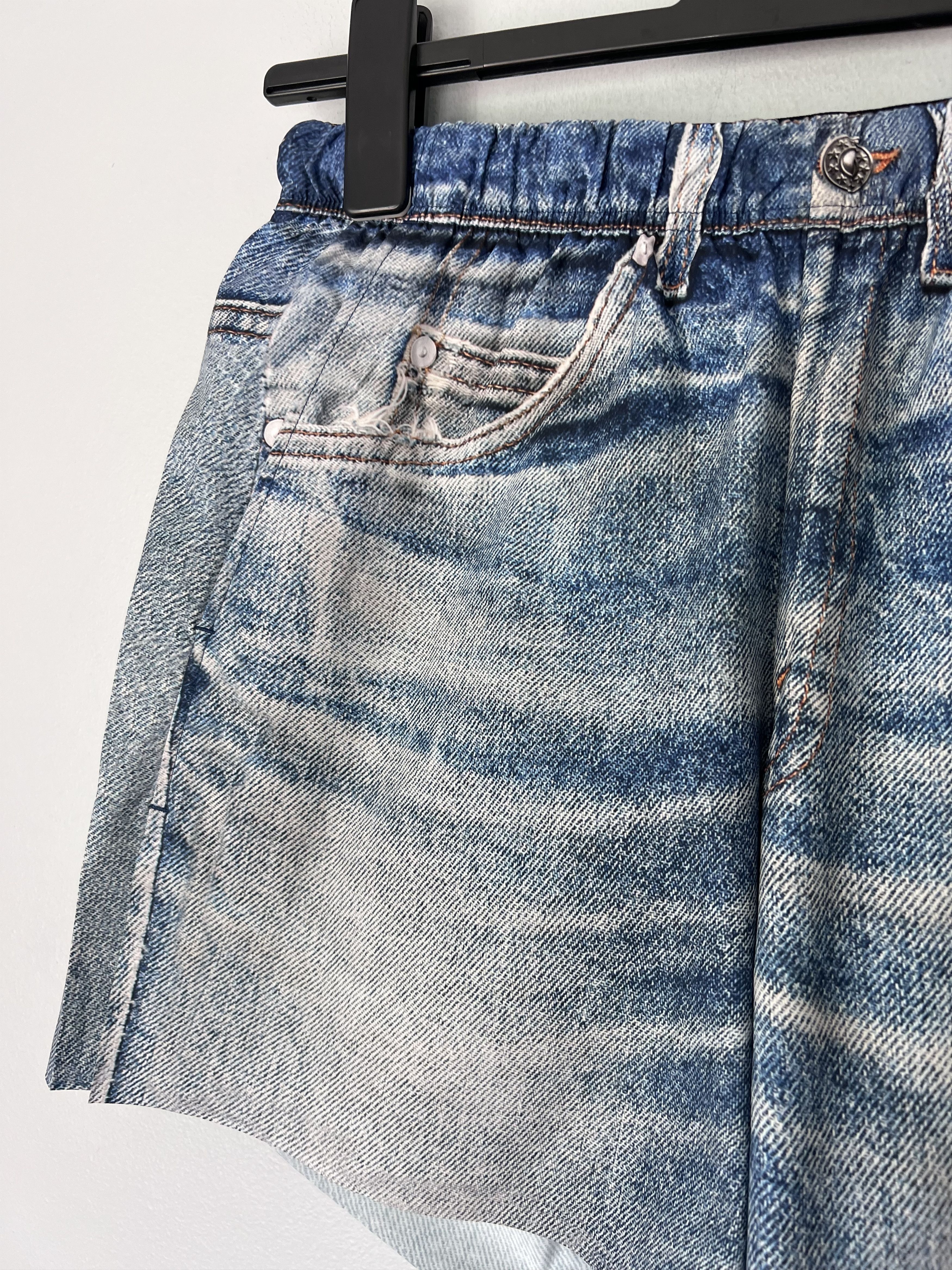 Satisfy Satisfy Running Peaceshell 5 Inch Unlined Shorts Blue Denim Size US 34 / EU 50 - 2 Thumbnail