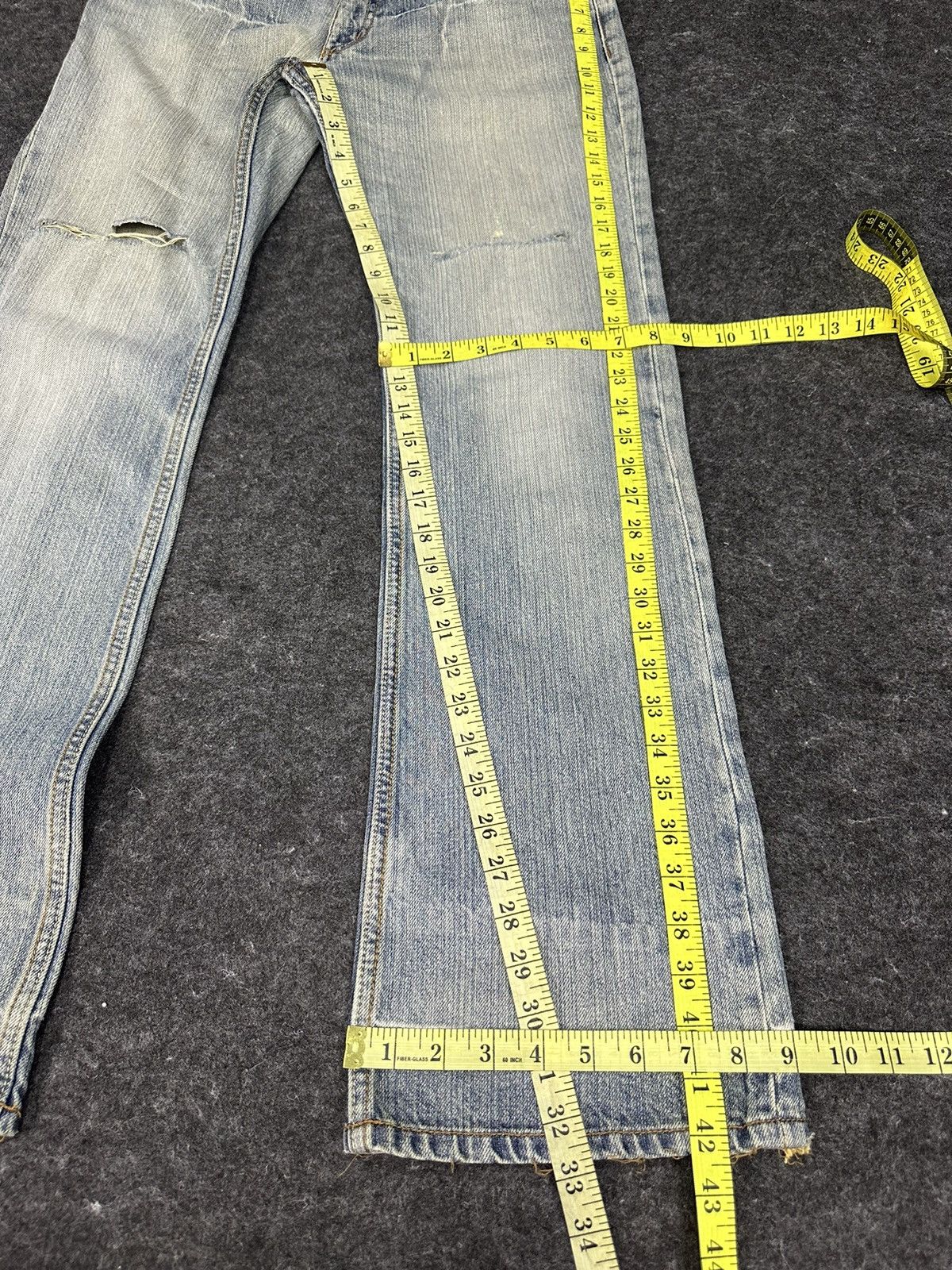 If Six Was Nine Root Three Flare Distressed Vintage Denim 32x33 D730 Size US 32 / EU 48 - 8 Thumbnail