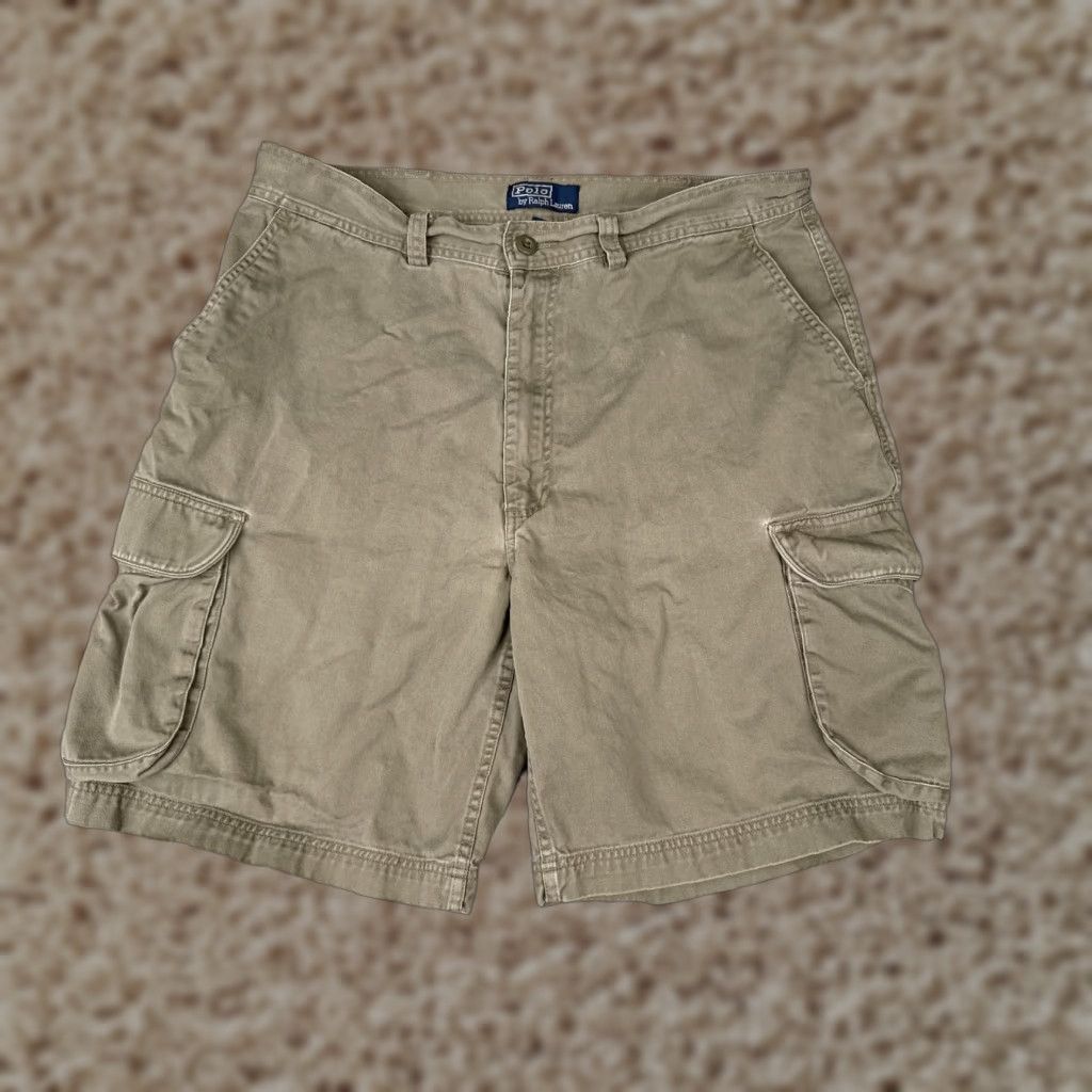 Polo Ralph Lauren Polo Ralph Lauren Shorts Mens 36 Khaki Polo Chino Cargo Pockets Cotton 36x9 Size US M / EU 48-50 / 2 - 1 Thumbnail