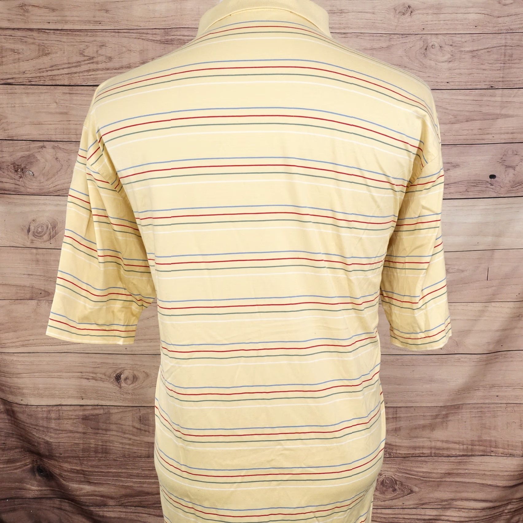Vintage FAIRWAY & GREENE Yellow Striped Golf Polo Shirt Mens Size L Cotton Short Sleeve Size US L / EU 52-54 / 3 - 4 Thumbnail