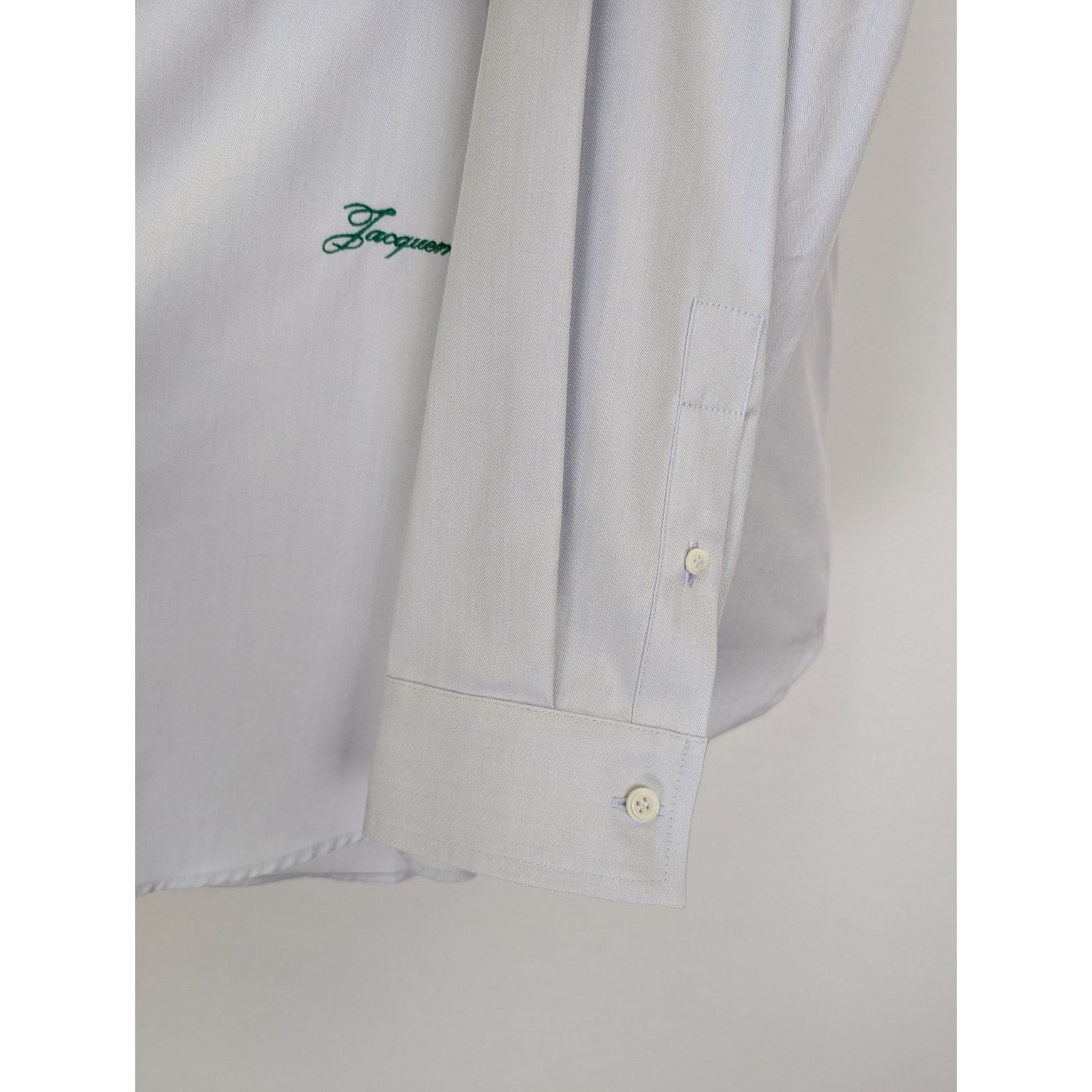 Jacquemus o1rshd1 LA Chemise Cuadro Button up Shirt in Light Grey Size US M / EU 48-50 / 2 - 7 Thumbnail