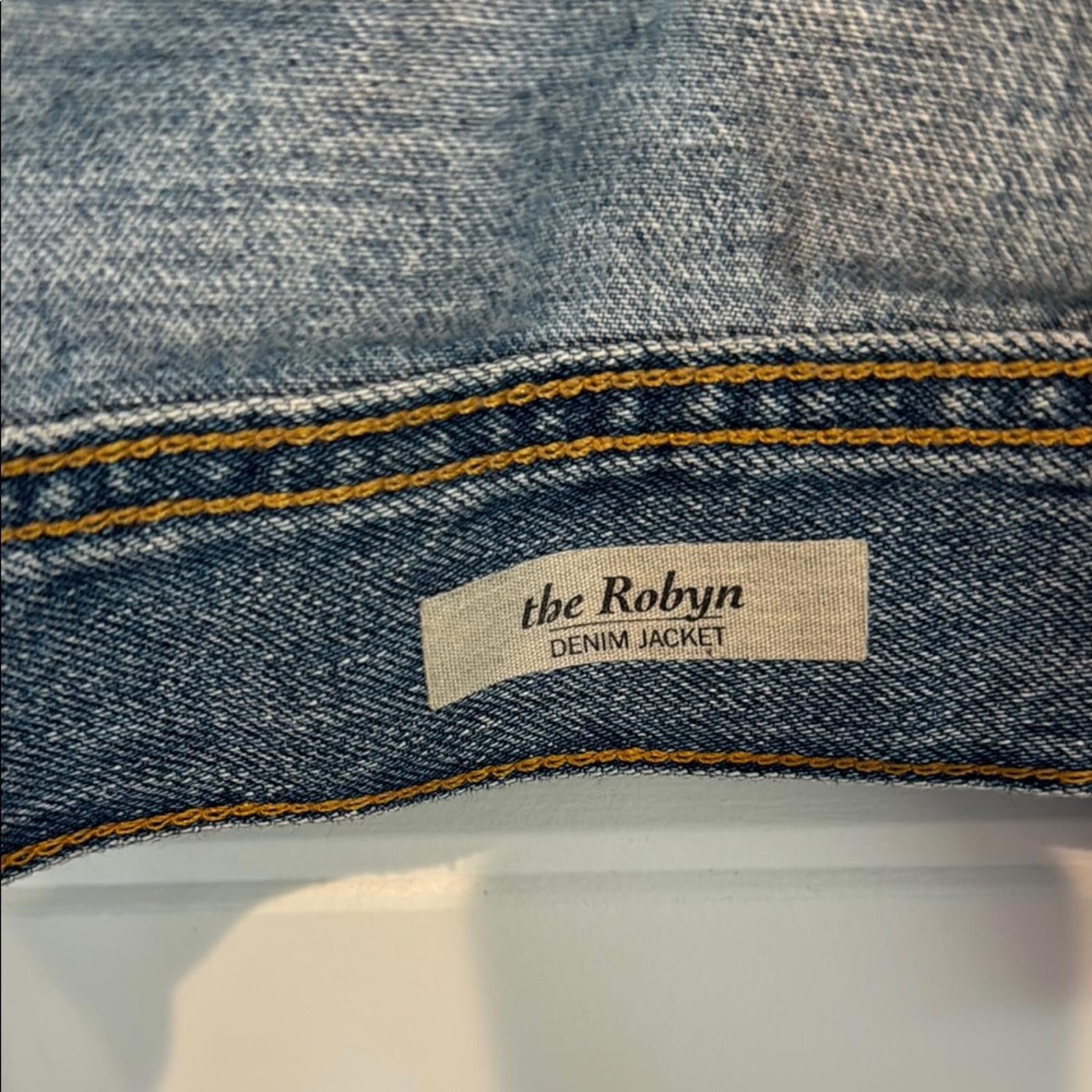 AG Adriano Goldschmied Adriano Goldschmied | The Robyn Distressed denim Jacket XS Size XS / US 0-2 / IT 36-38 - 4 Thumbnail