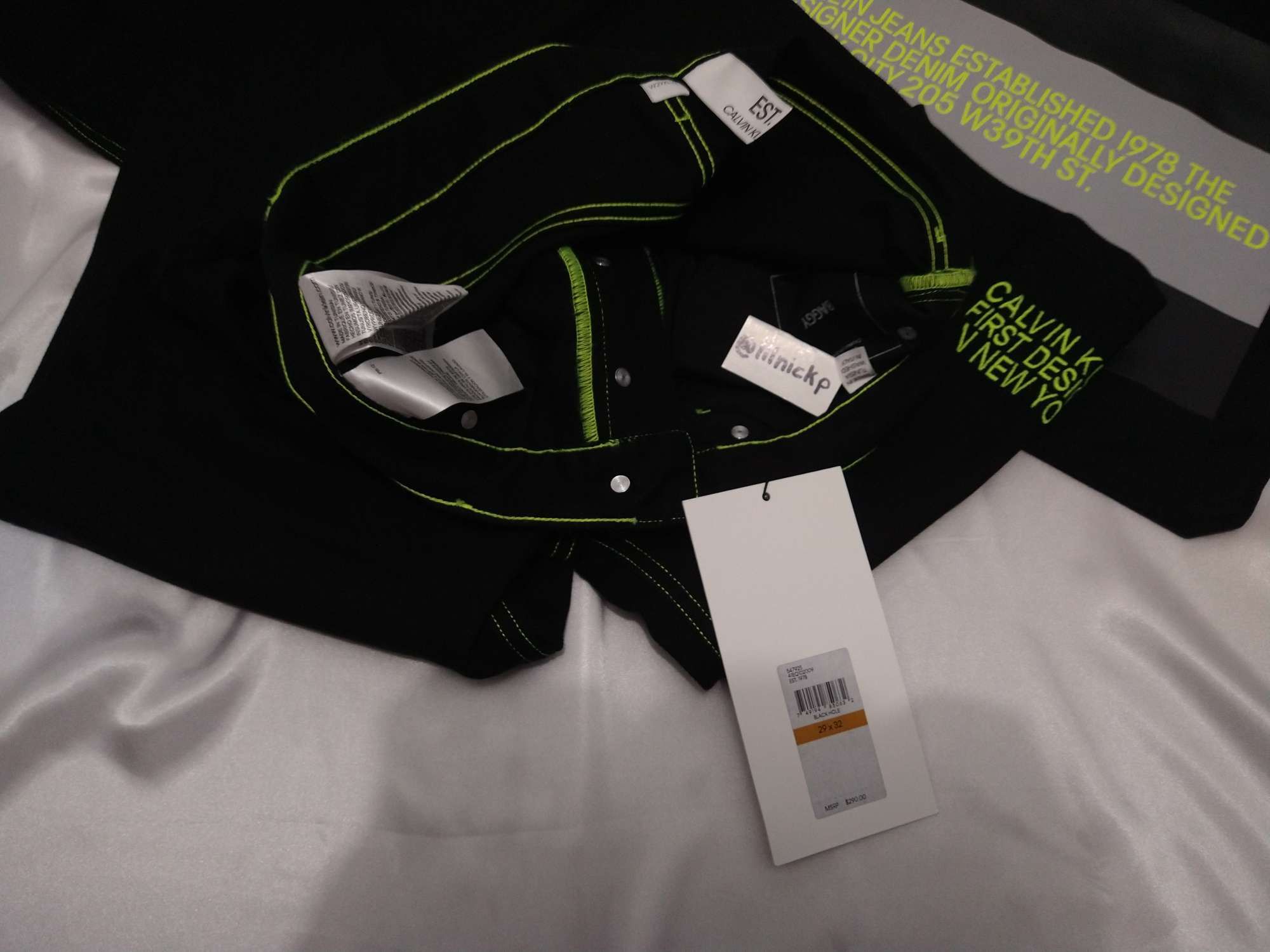 Calvin Klein 205W39NYC EST. 1978 Baggy Black Hole Jeans Size US 29 - 4 Thumbnail