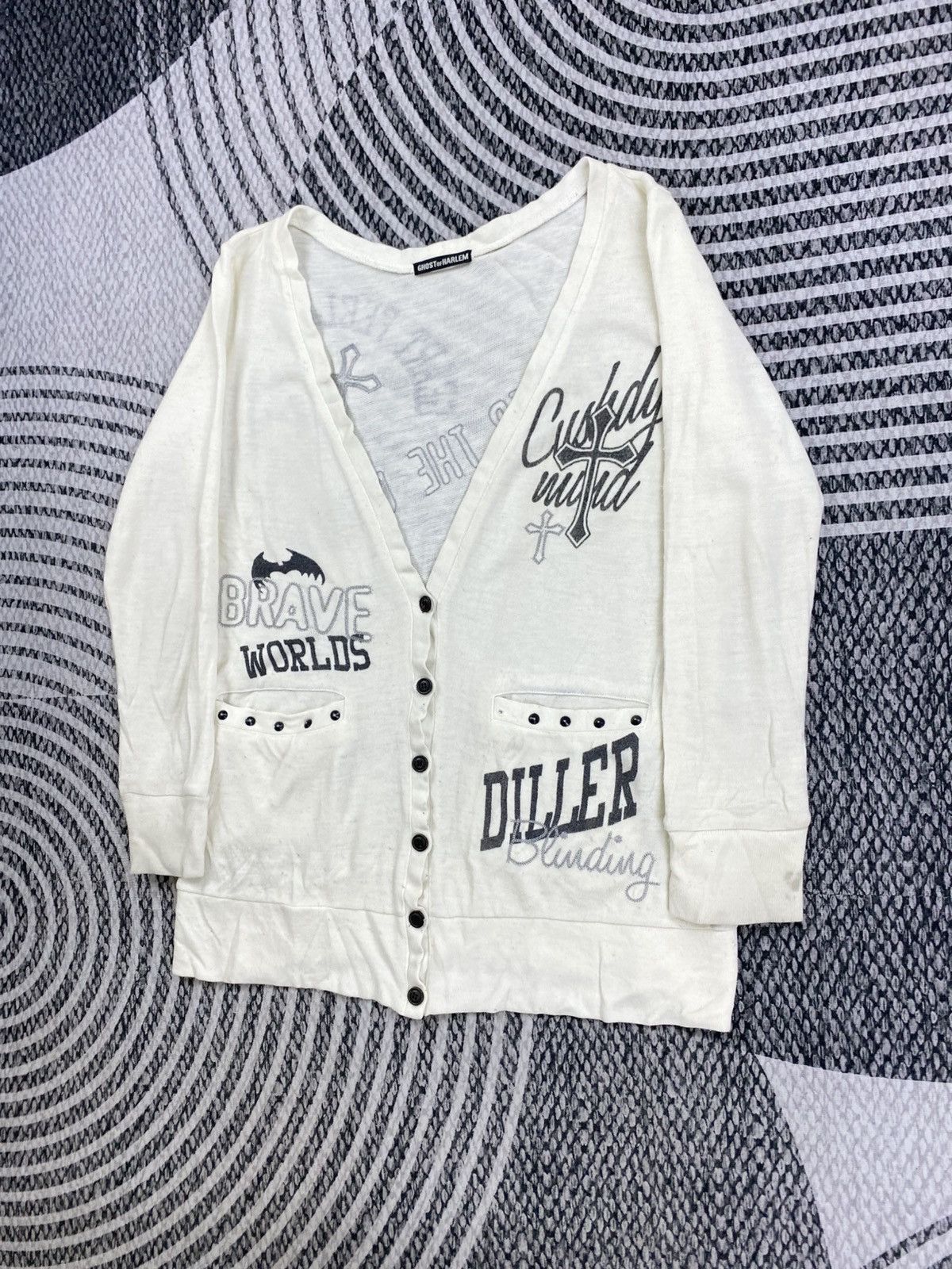 Hysteric Glamour Vintage Ghost Of Harlem Cardigan Punk Style Jacket Size L / US 10 / IT 46 - 4 Thumbnail