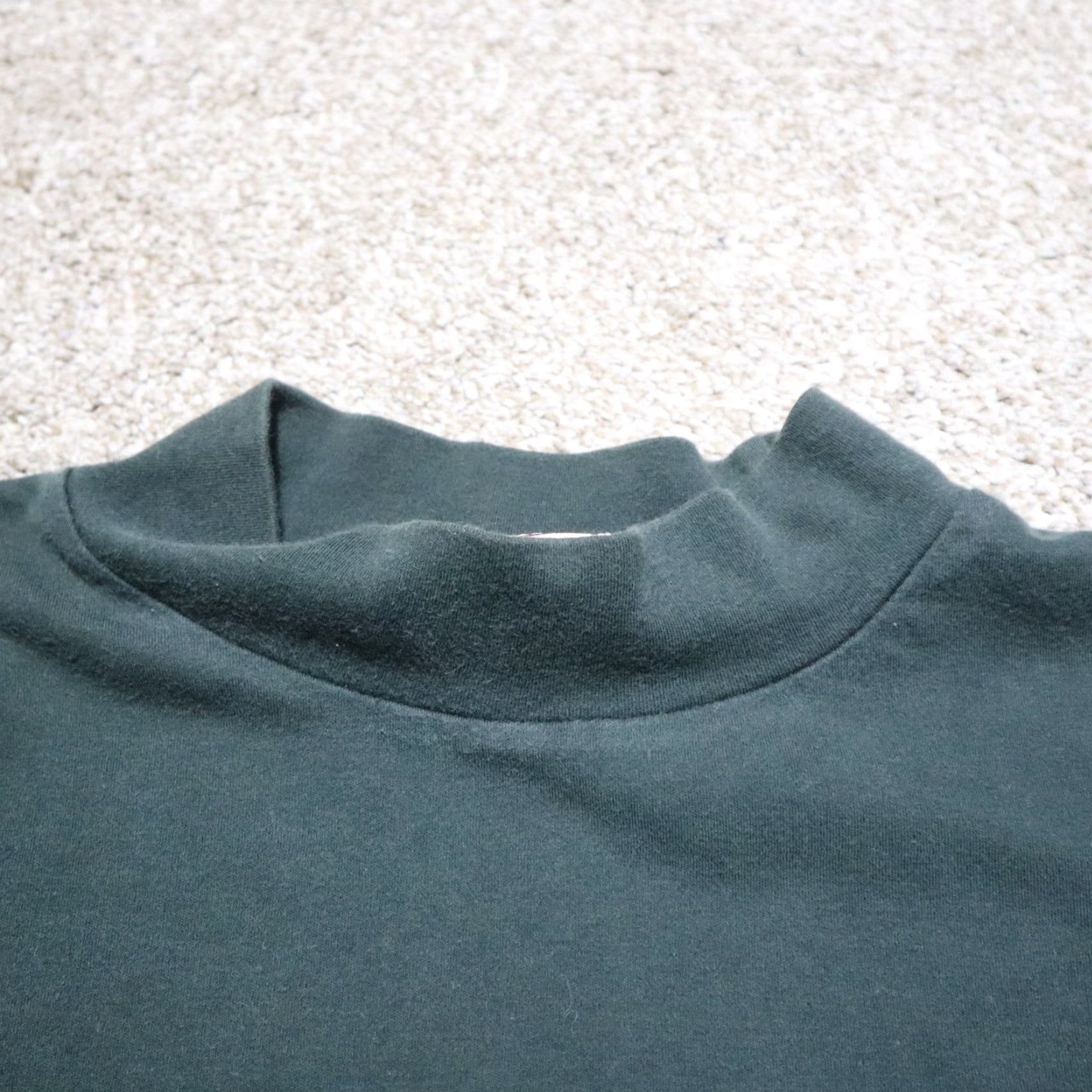 Vintage Woolrich Striped Mock Neck Sweater 100% Cotton Women's Size L Green Size L / US 10 / IT 46 - 2 Thumbnail