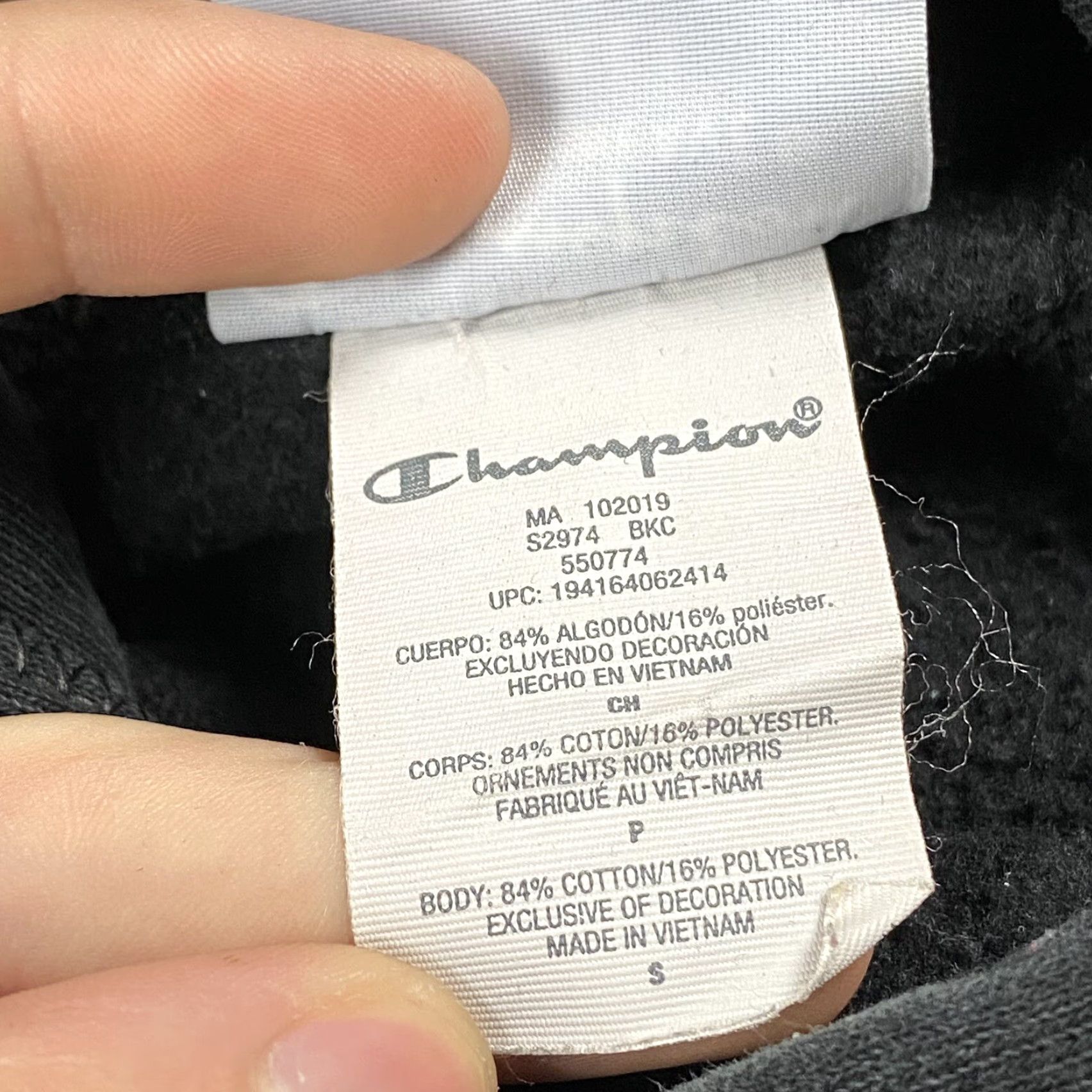 Champion VINTAGE Champion Reverse Weave Spello ut Embroidered Black Hoodie Adult Small Pullover Size US S / EU 44-46 / 1 - 5 Thumbnail