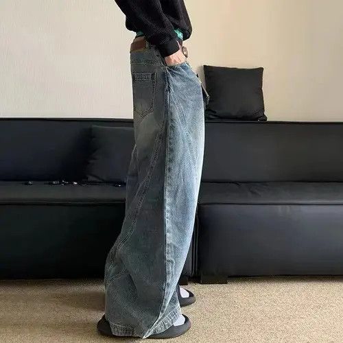 Jean Kawasaki x Kase Baggy Washed Wide Leg Flare Denim Jeans Size US 33 - 7 Thumbnail