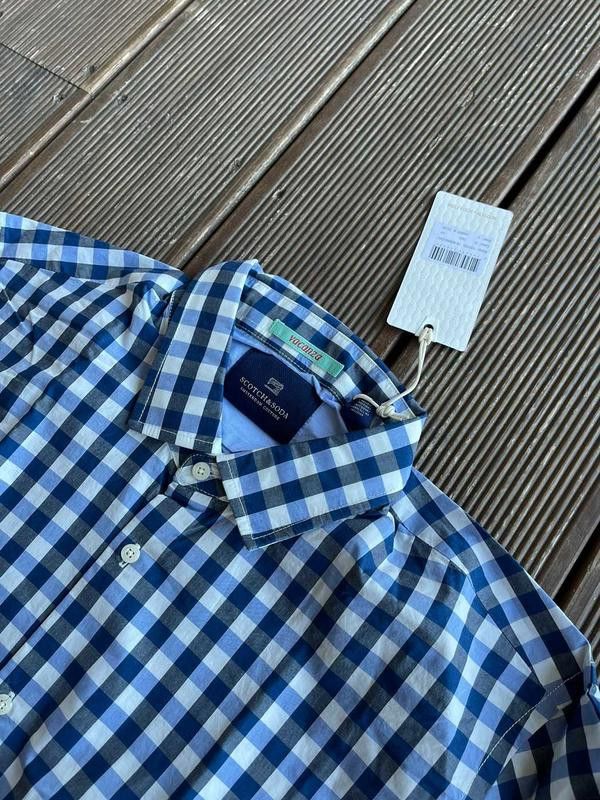 Scotch & Soda Men's checkered button-down shirt blue scotch&soda Size US M / EU 48-50 / 2 - 4 Thumbnail