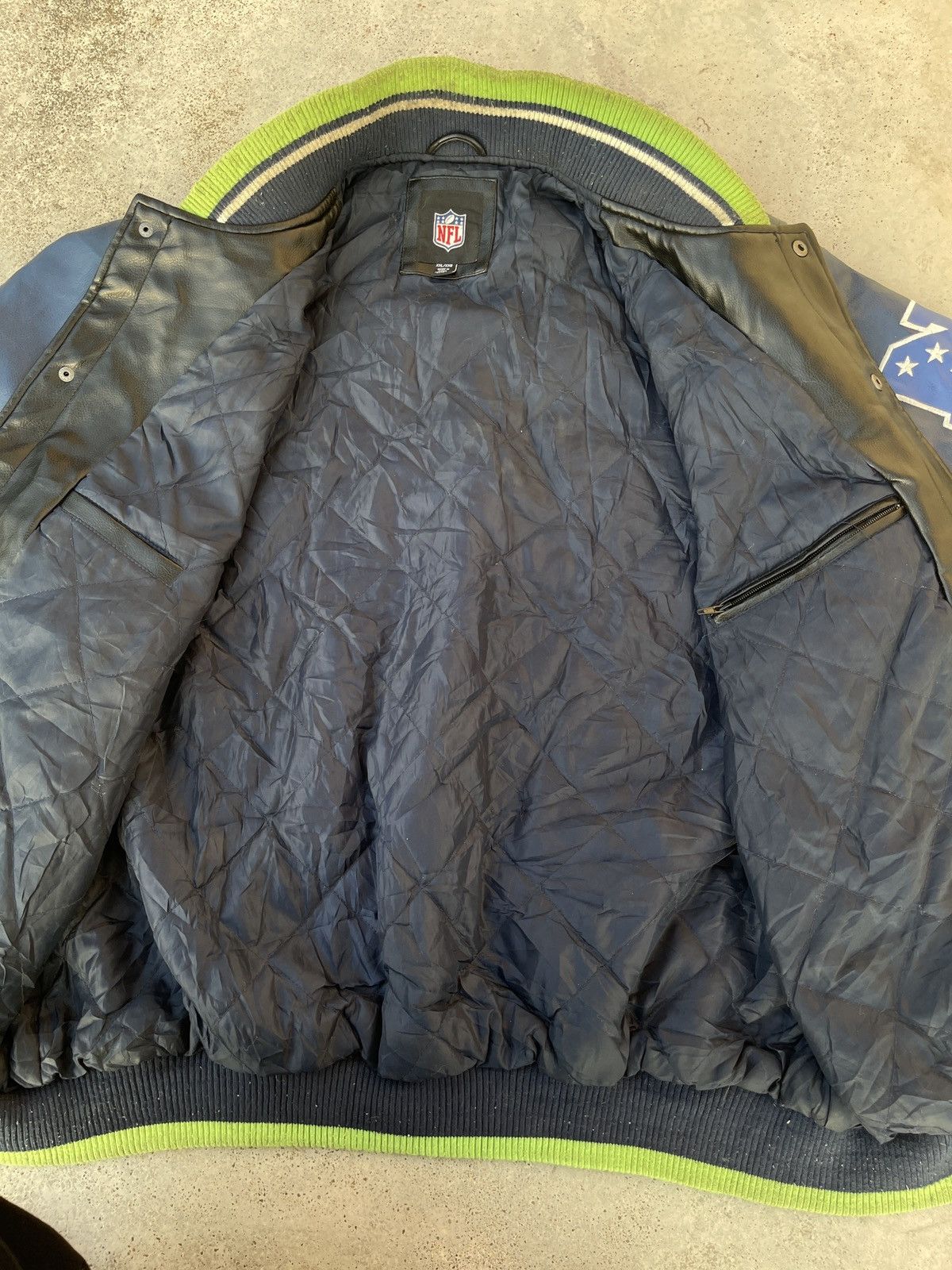 NFL Seattle Seahawks NFL Leather Man Varsity Jacket Size US XXL / EU 58 / 5 - 18 Thumbnail