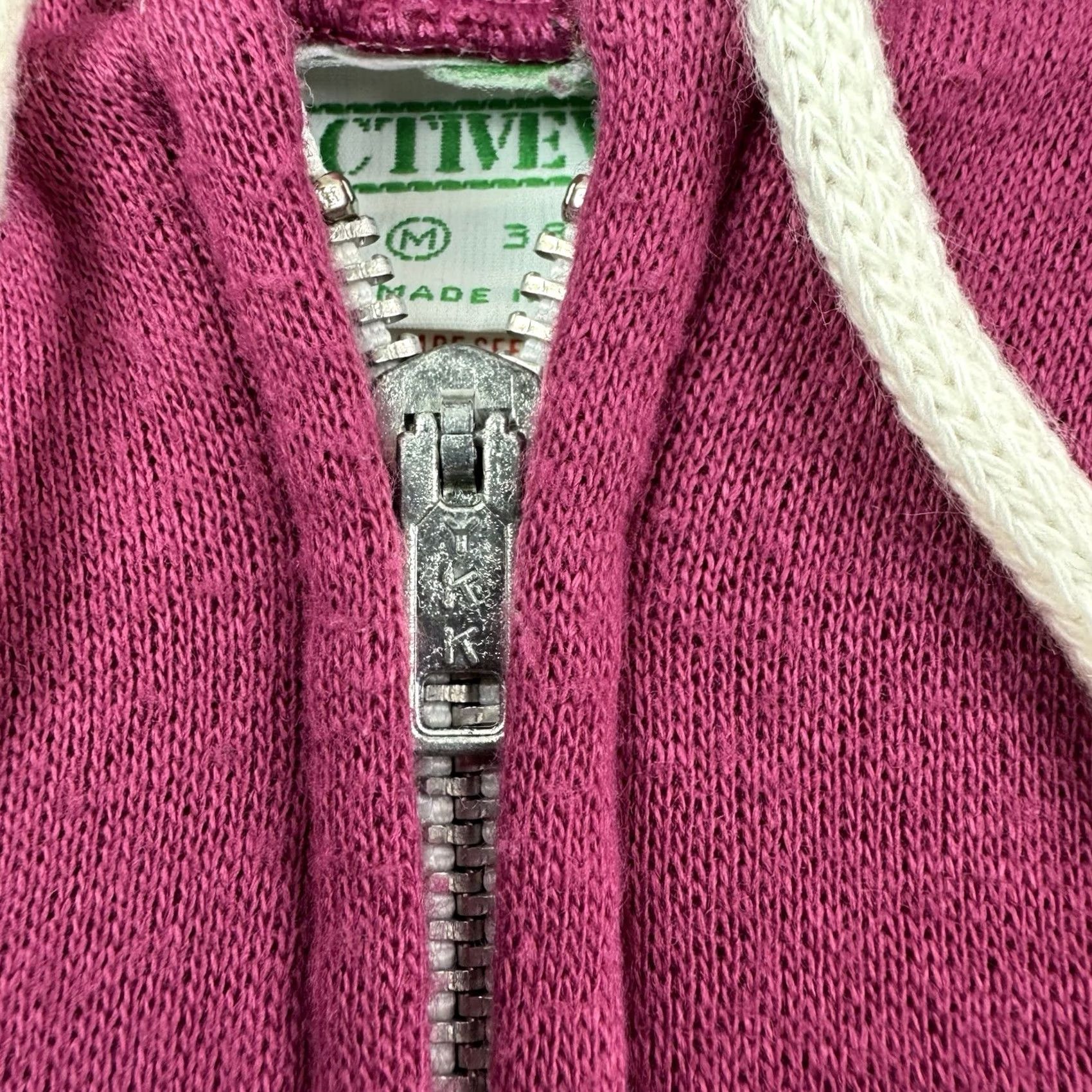 Vintage VINTAGE Activewear Hoodie Adult Medium Red 80s USA Full Zip Acrylic Made In USA Mens Size US M / EU 48-50 / 2 - 3 Thumbnail