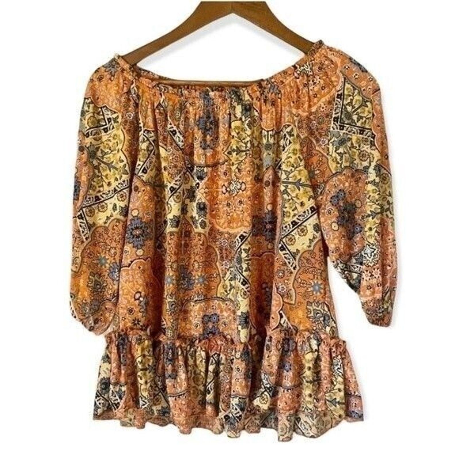 Other Melloday Peplum Patchwork Blouse NWT Women's Size Small Size S / US 4 / IT 40 - 2 Thumbnail