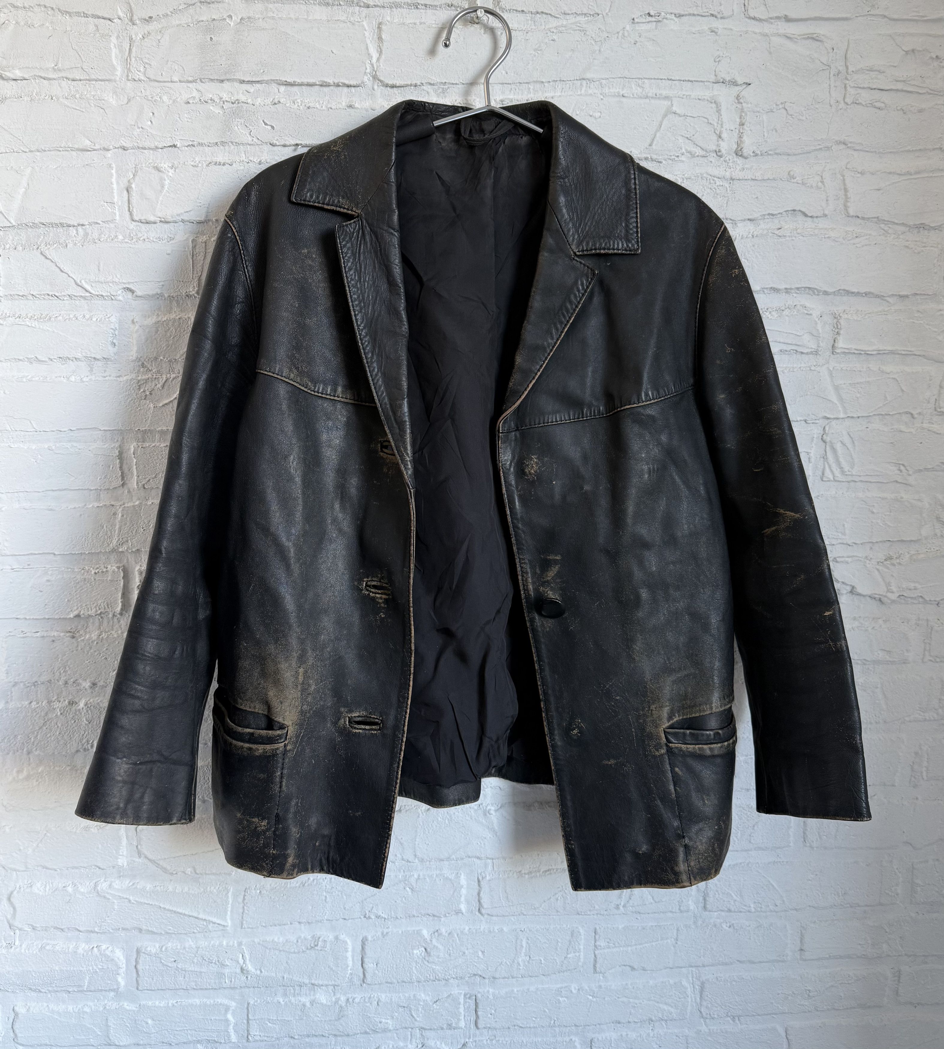 Other Vintage 60s 70s Cabretta Skins Distressed leather jacket Size US S / EU 44-46 / 1 - 9 Thumbnail