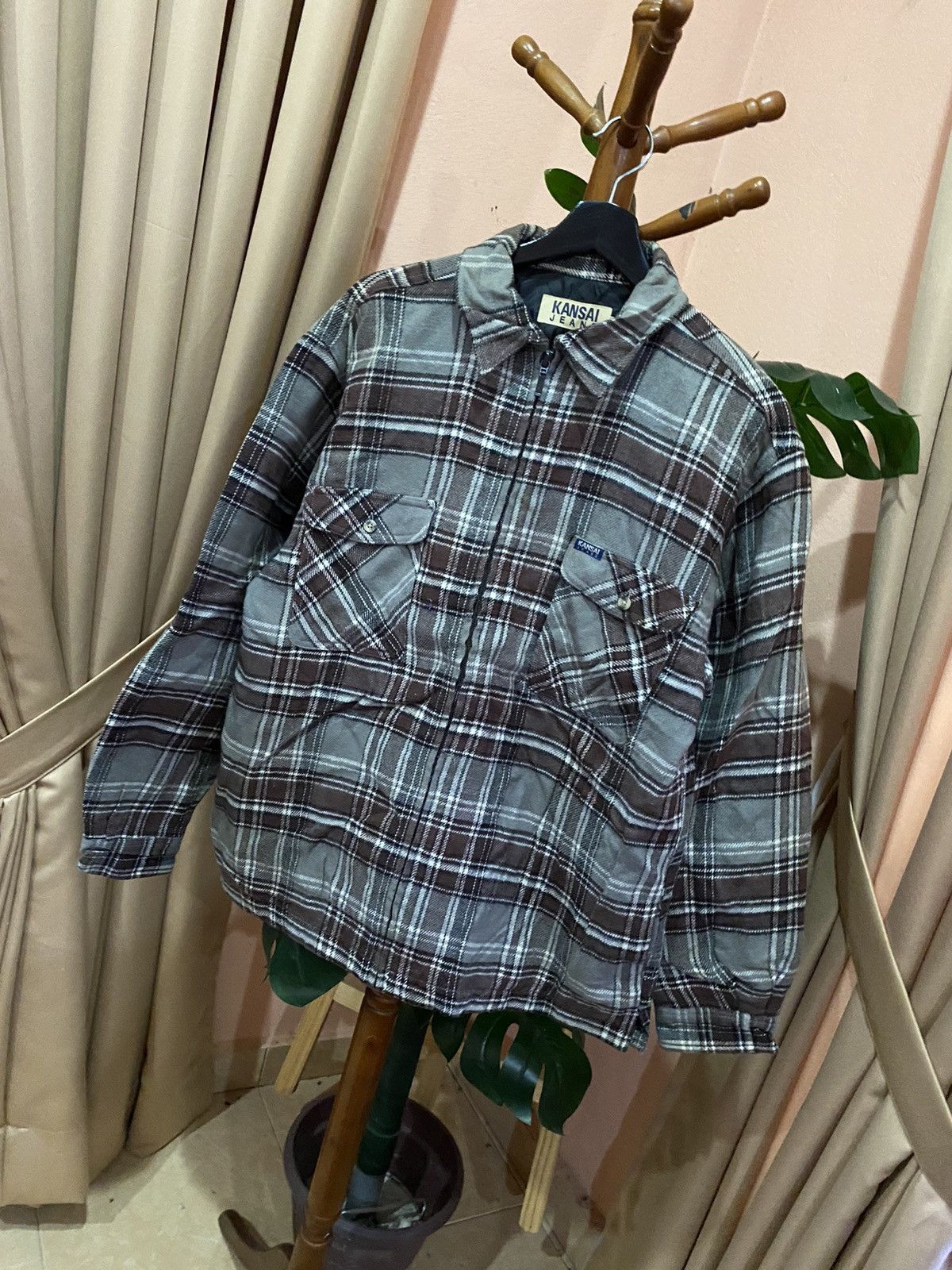 Kansai Yamamoto VINTAGE KANSAI YAMAMOTO PLAID FLANNEL SHIRT JAC Size US L / EU 52-54 / 3 - 4 Thumbnail