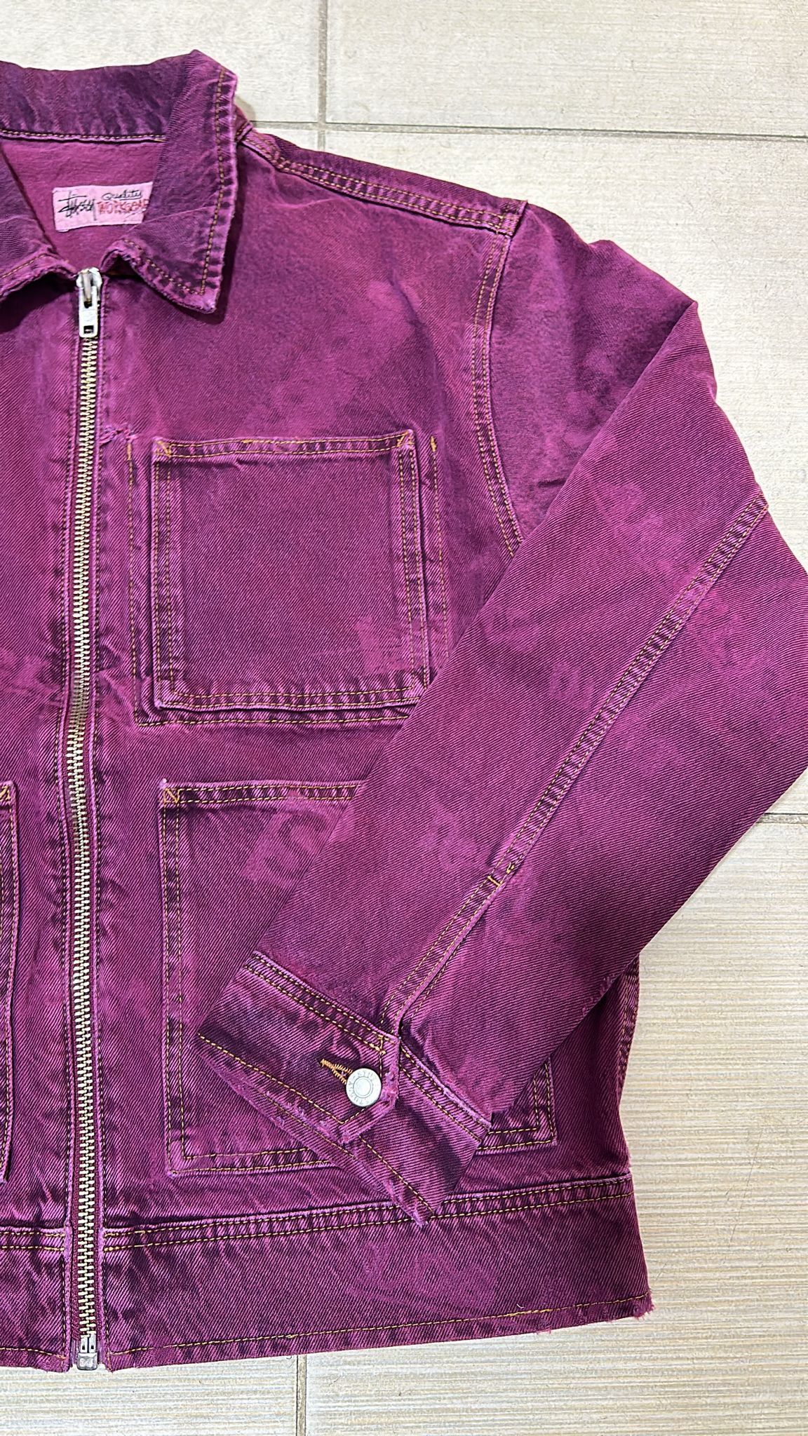 Stussy Stussy x Lance Mountain Worldwide Zip Work Jacket Fuschia Size US S / EU 44-46 / 1 - 4 Thumbnail