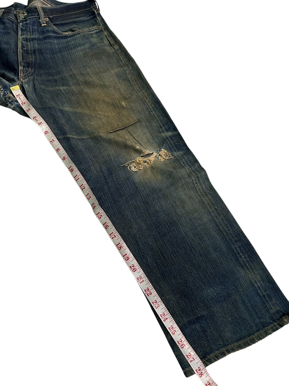 Japanese Brand × Kapital × Vintage JOE McCOY Selvedge Distressed Vtg Denim Jeans Size US 35 - 22 Thumbnail