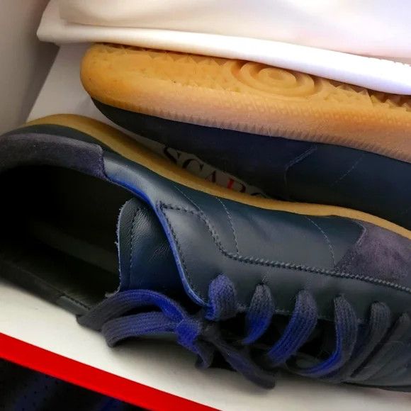 Scarosso Scarosso Ryan Blue Calf Leather Sneaker 10.5/43.5 New in Box Size US 10.5 / EU 43-44 - 3 Thumbnail