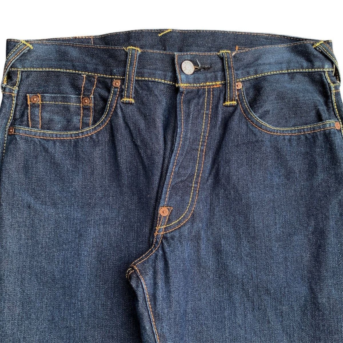 Evisu Vintage Evisu Buckle Back Koi Fish Painted Selvedge Denim Size US 30 / EU 46 - 10 Thumbnail