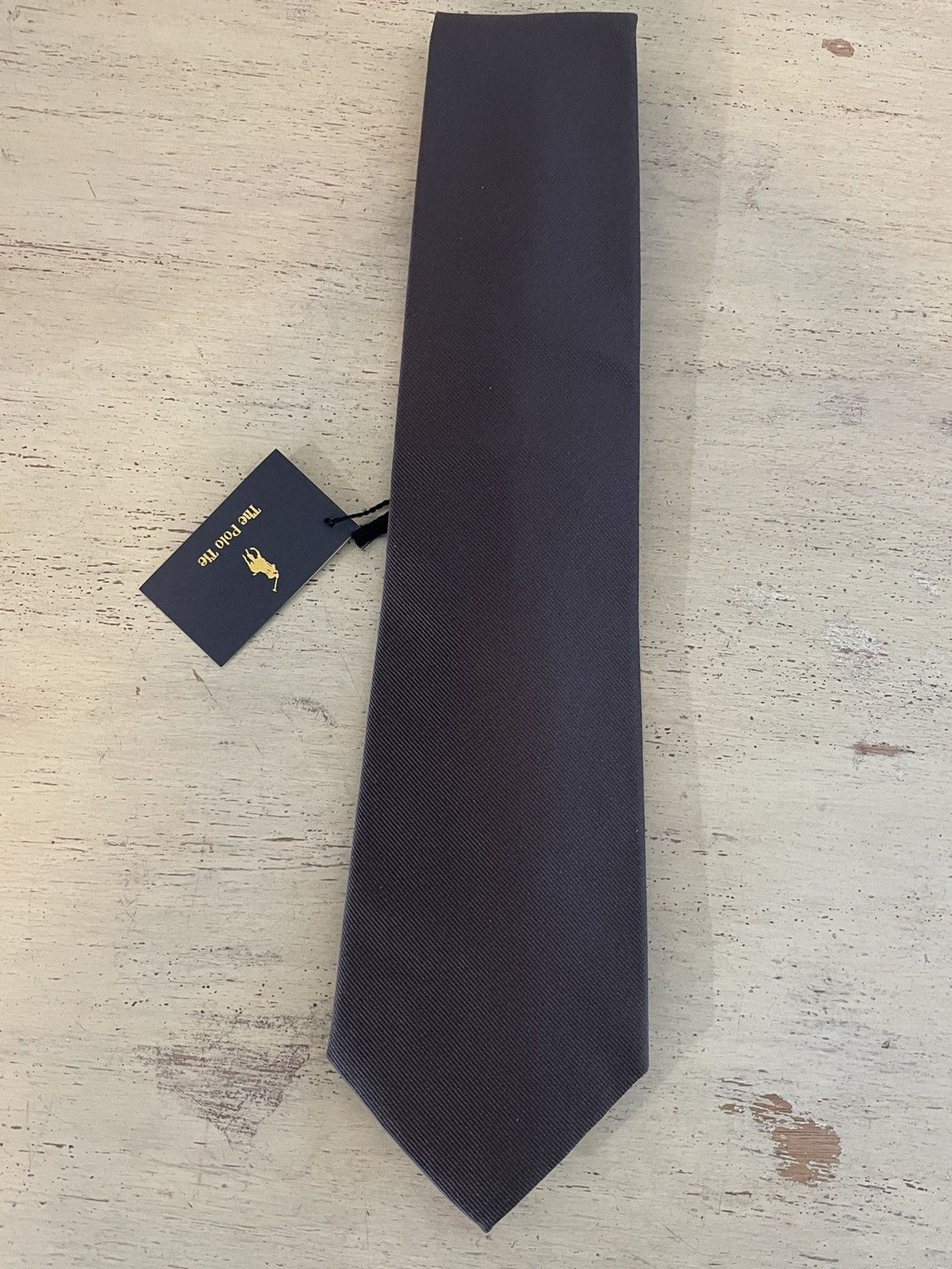 Polo Ralph Lauren Solid Print Woven Silk Tie Size ONE SIZE - 1 Thumbnail
