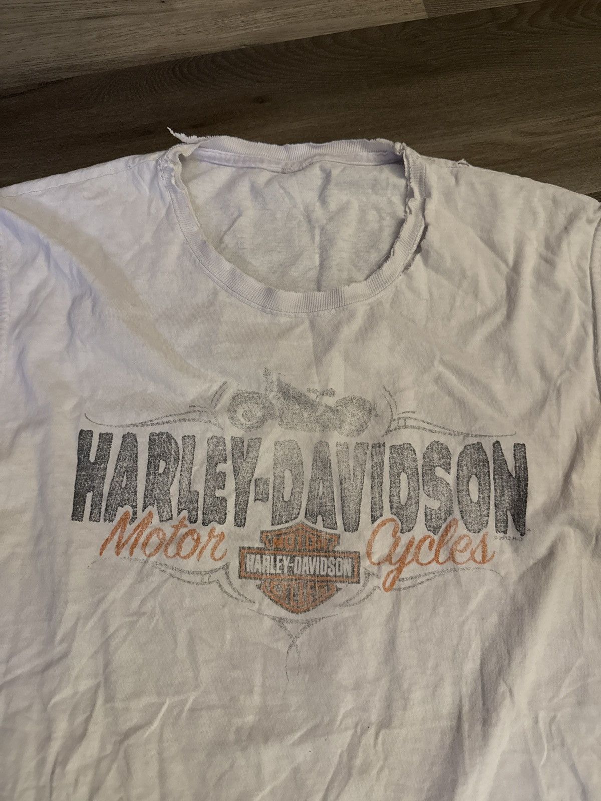 Vintage Distressed Harley Cutoff Tee Size US XL / EU 56 / 4 - 3 Thumbnail
