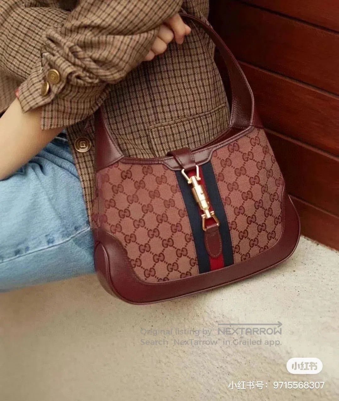 Gucci Gucci Jackie 1961 Red Denim Bag. Size ONE SIZE - 1 Thumbnail