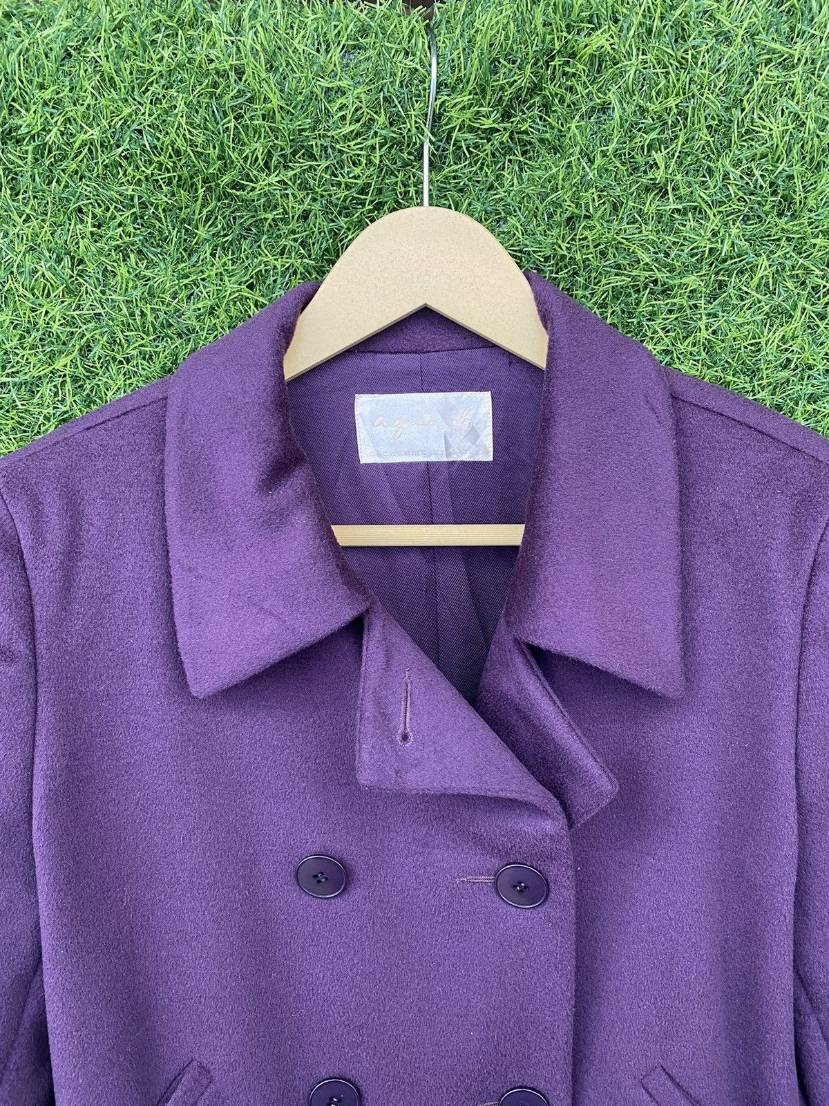 agnes b. Agnes B Double Breasted purple wool blend peacoat Size M / US 6-8 / IT 42-44 - 7 Thumbnail