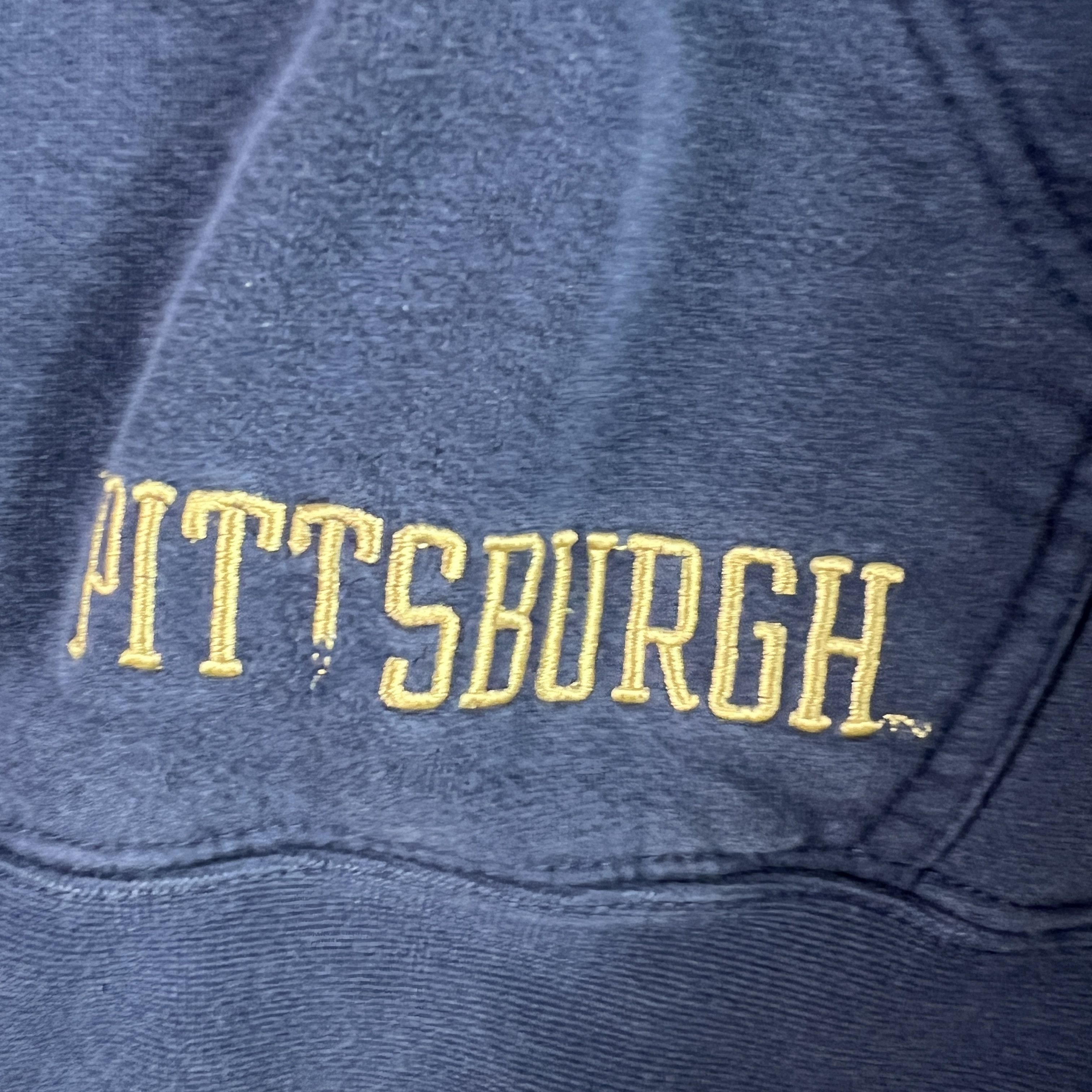 NCAA Pittsburgh Pitt Panthers Sweatshirt Blue Faded Hoodie Size US XXL / EU 58 / 5 - 3 Thumbnail