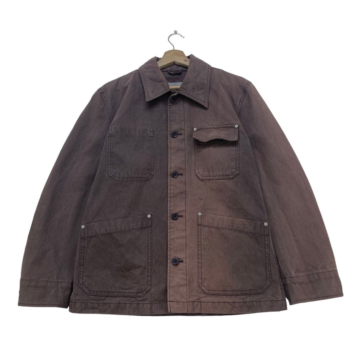 Vintage Japanese Brand ixiz HBT Field Jacket Sun Faded