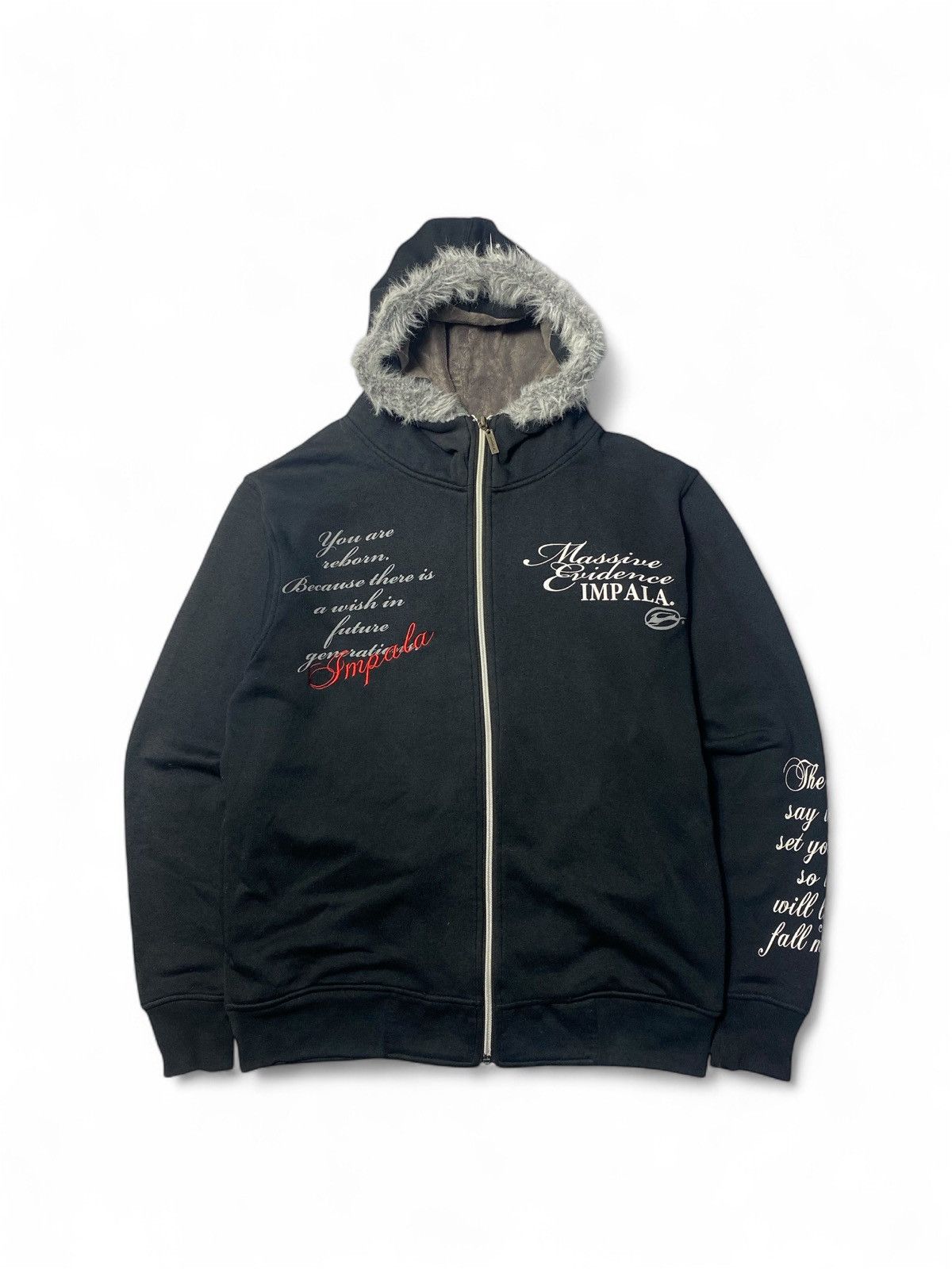 If Six Was Nine Y2K Impala Poem Fur Zip Hoodie Size US L / EU 52-54 / 3 - 2 Thumbnail