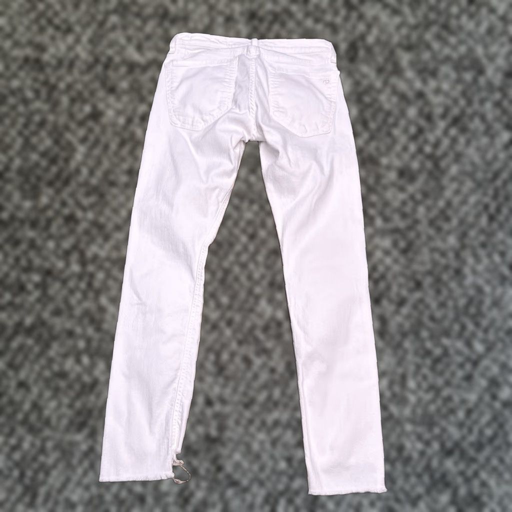 Rag & Bone Rag & Bone Capri Jeans Womens 24 White Distressed Stretch Slim 5-Pocket Denim City USA Zip Button Short Inseam 25.5 in Size 42" / US 20 - 1 Thumbnail
